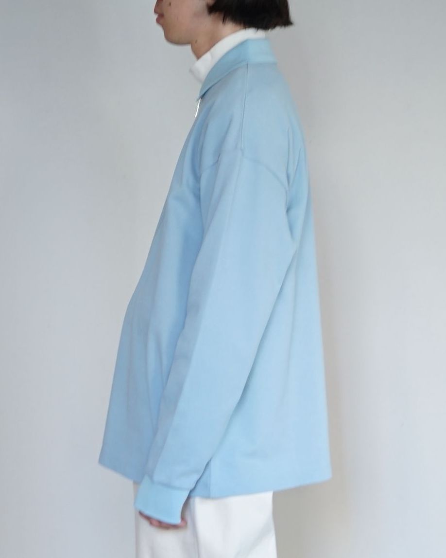 REVERBERATE/ZIP LONG SLEEVE POLO "BLUE"
