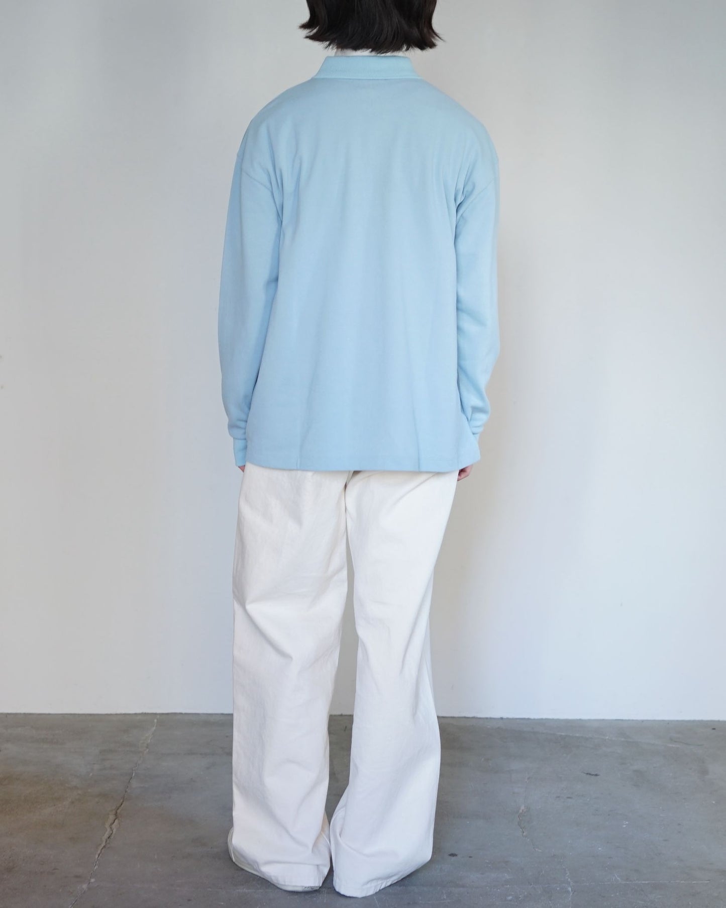 REVERBERATE/ZIP LONG SLEEVE POLO "BLUE"