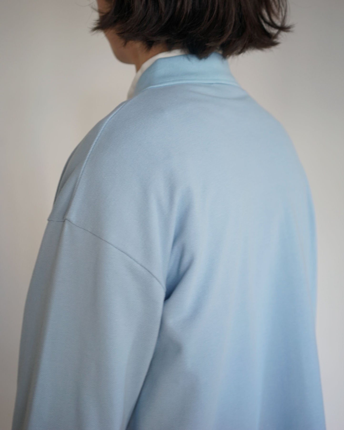 REVERBERATE/ZIP LONG SLEEVE POLO "BLUE"