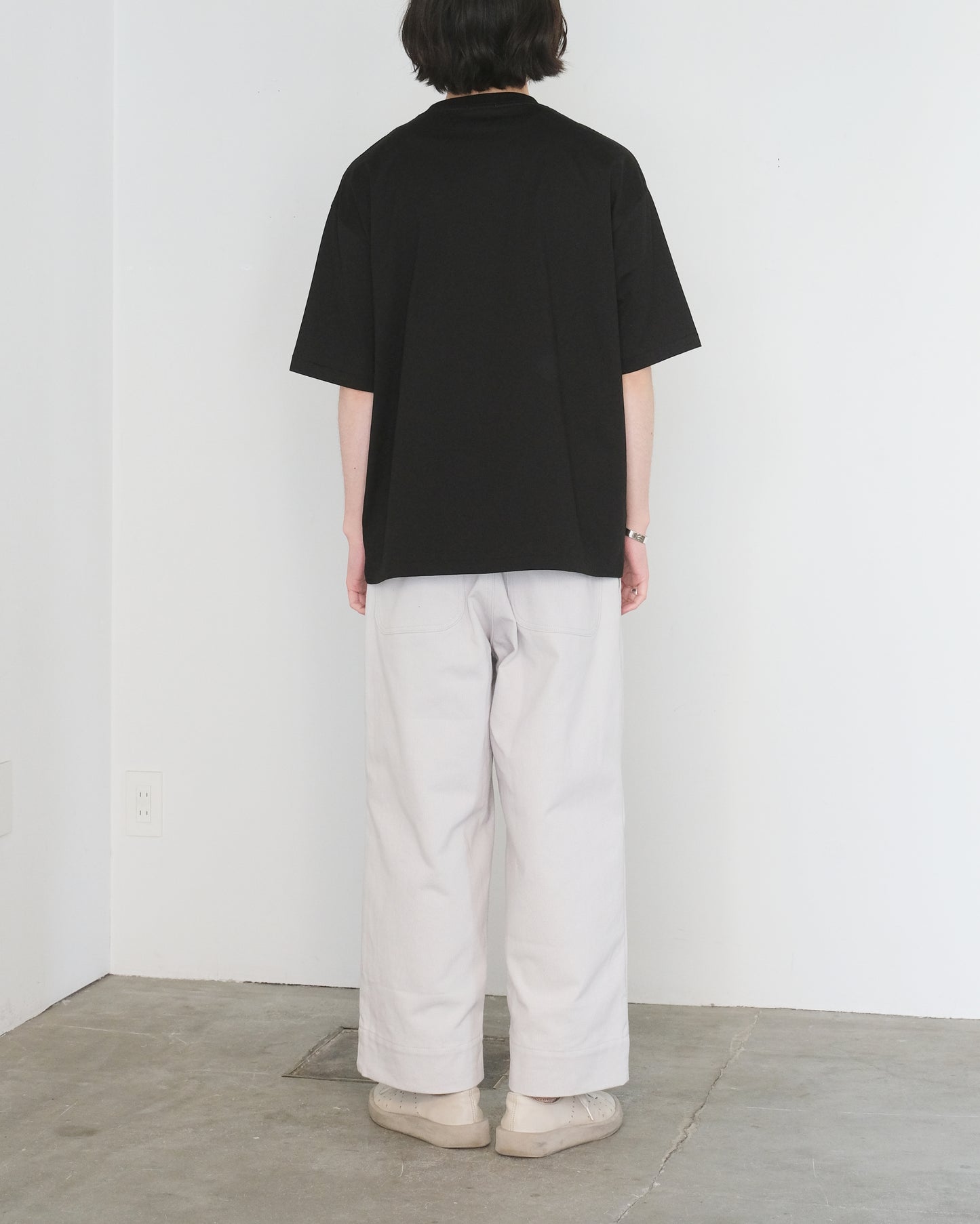 ULTERIOR/Suvin Sueded Tenjiku Tee "BLACK"
