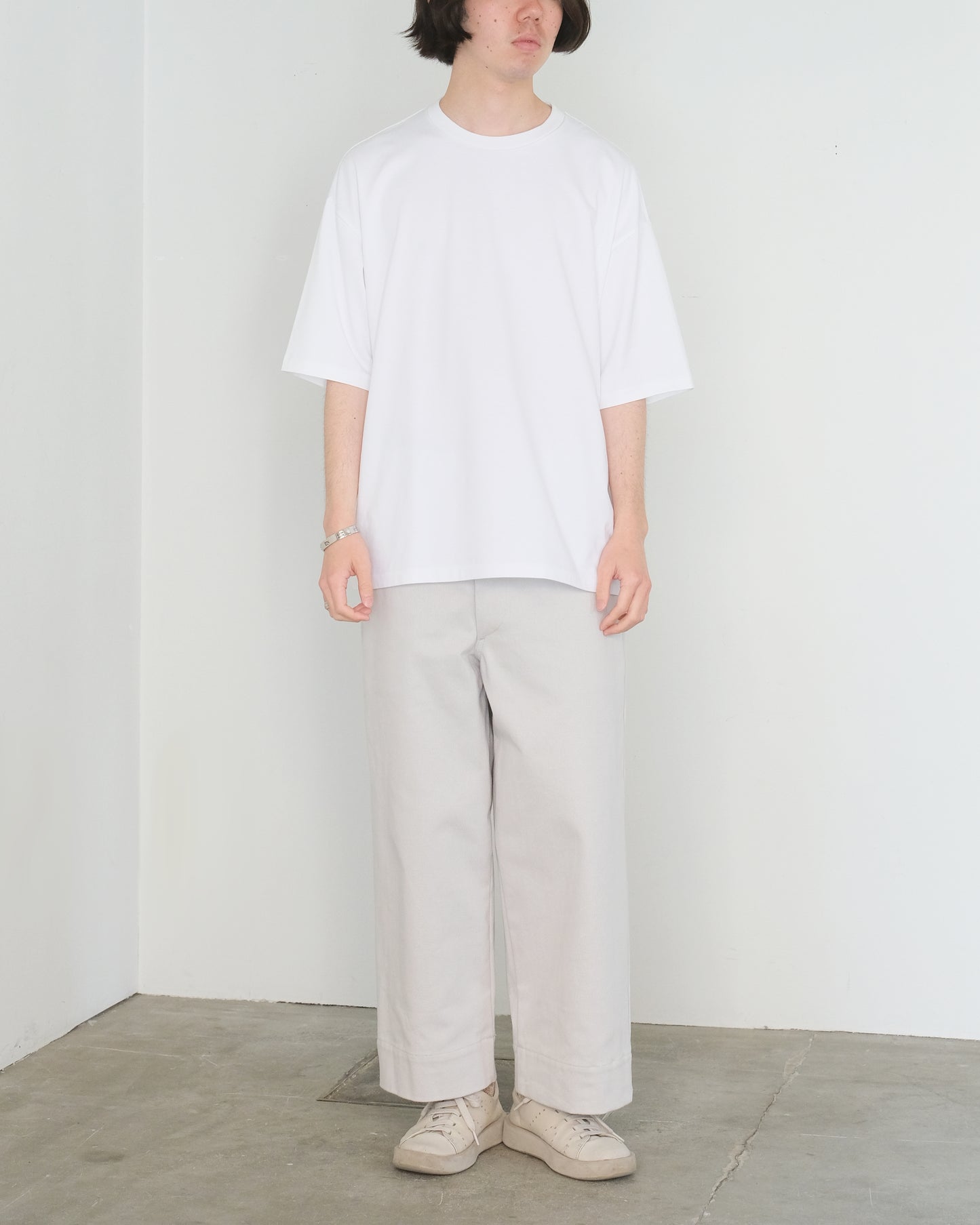 ULTERIOR/Suvin Sueded Tenjiku Tee "WHITE"