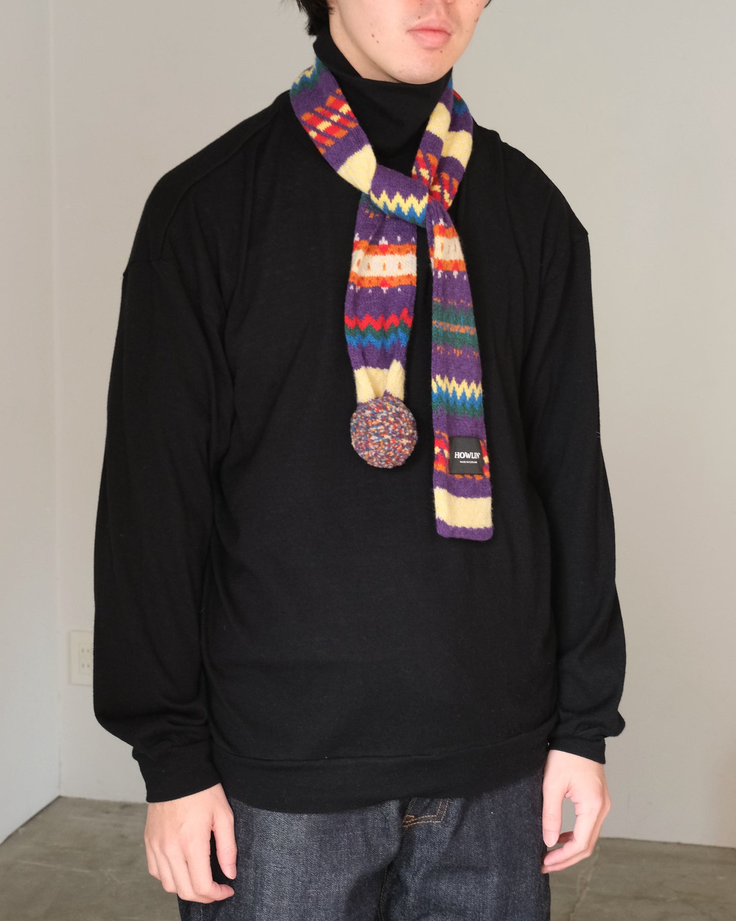 HOWLIN'(ハウリン) / Small Woolen Wonder Scarf "Violet Star"