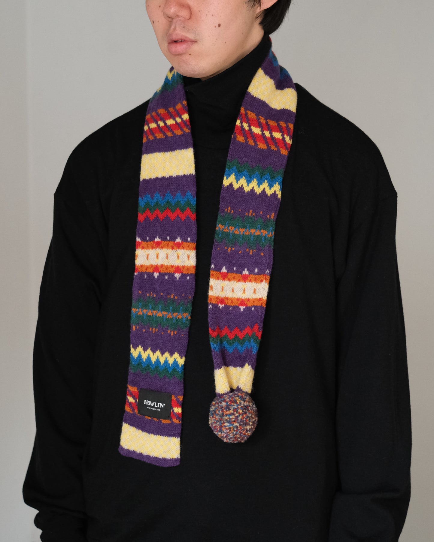 HOWLIN'(ハウリン) / Small Woolen Wonder Scarf "Violet Star"