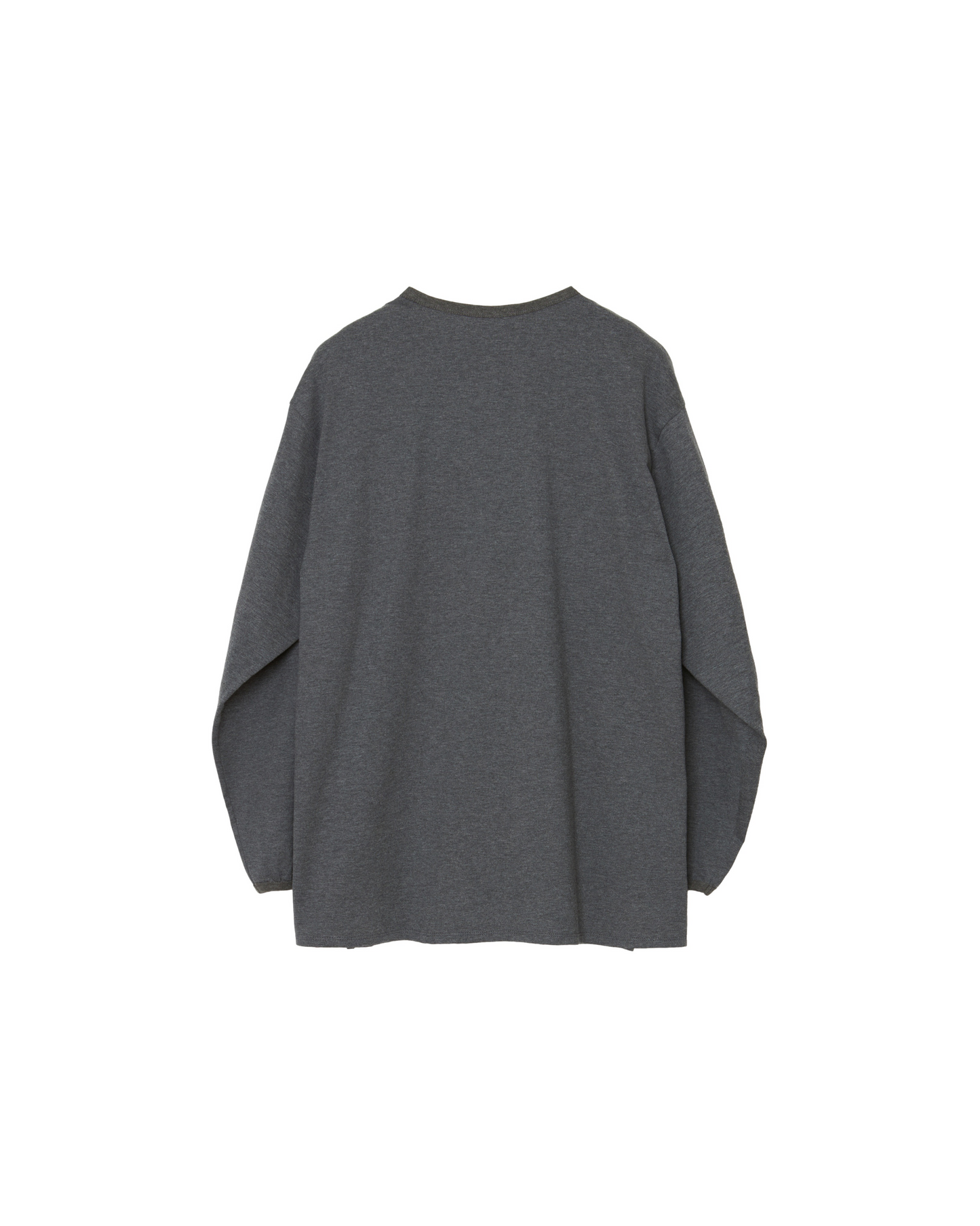 MATSUFUJI/Henley Neck Long Sleeve Shirt "CHARCOAL"