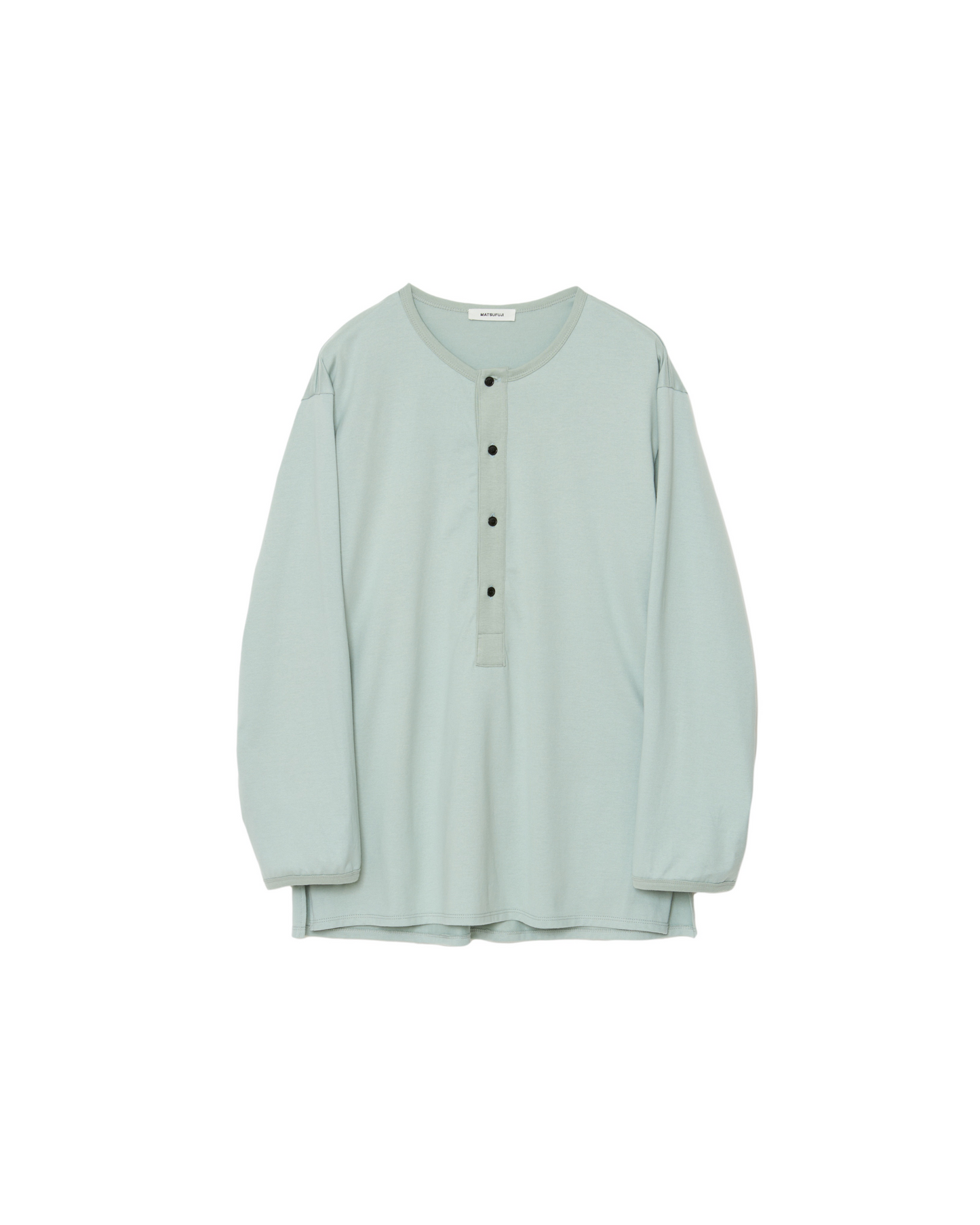 MATSUFUJI/Henley Neck Long Sleeve Shirt "LEAF"