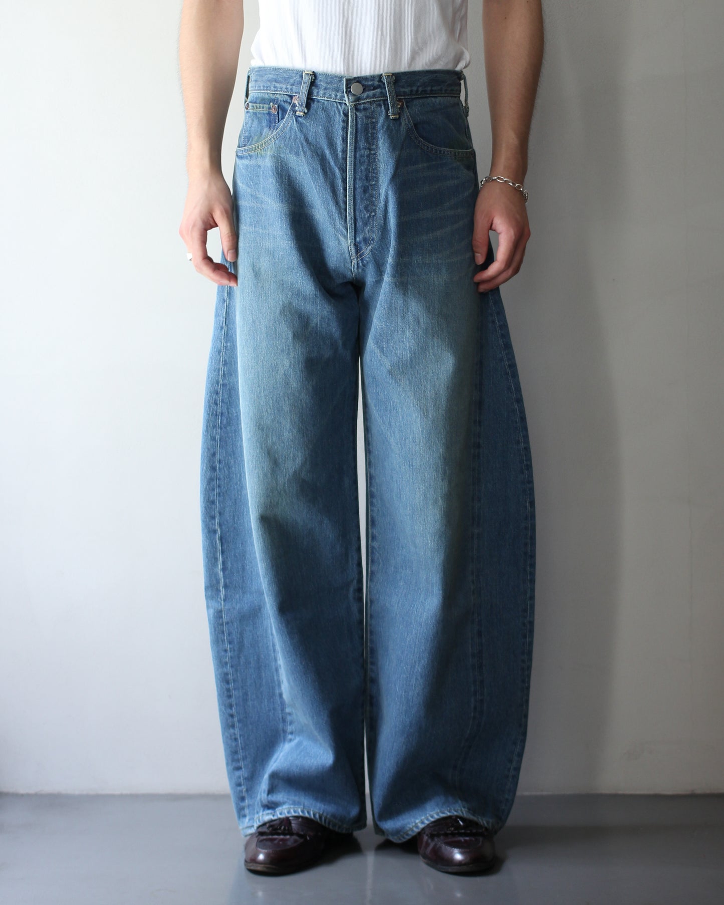 ssstein/DEFORMATION WIDE DENIM JEANS"INDIGO"