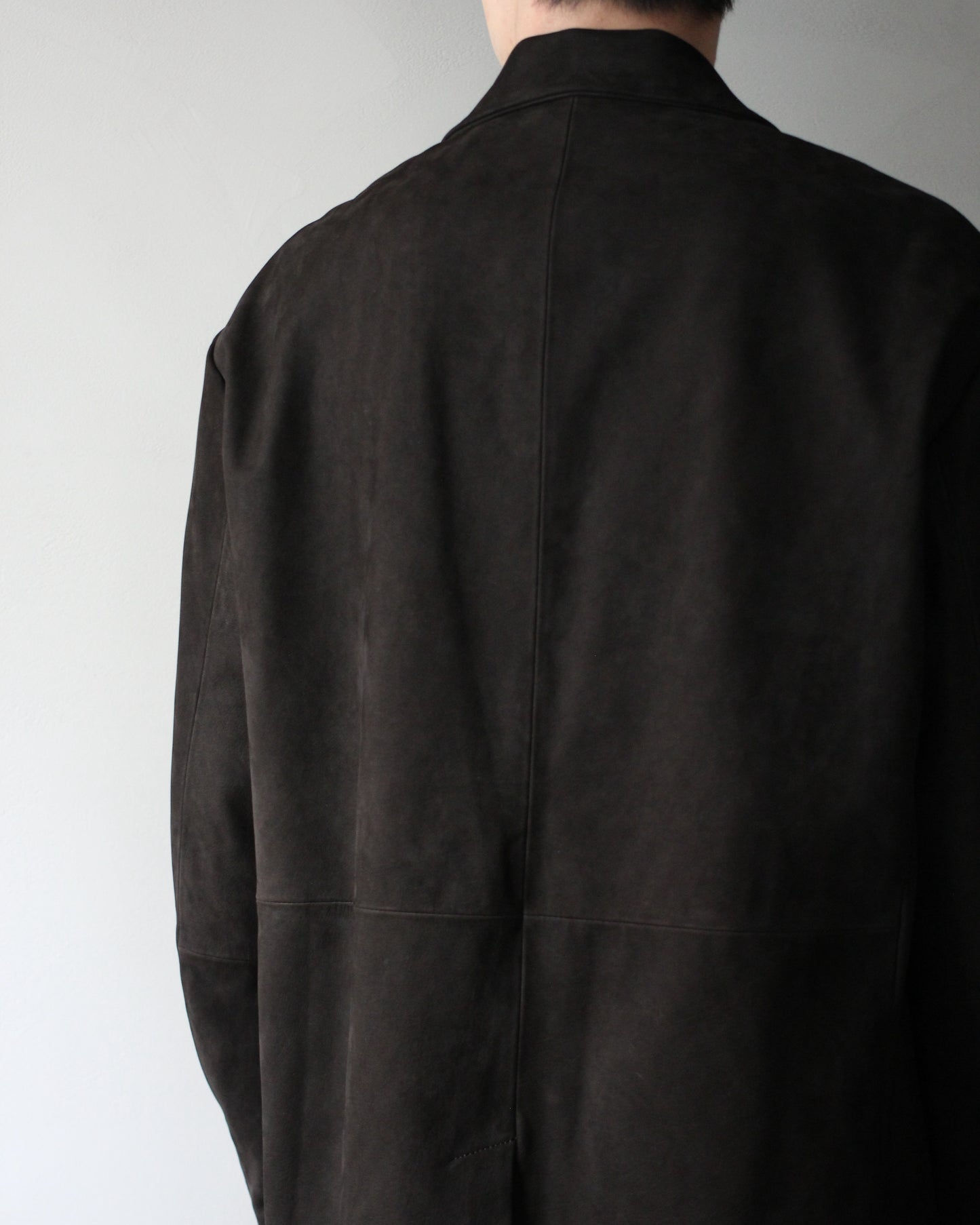 ssstein/COW NUBUCK BLAZER "DARK BROWN"