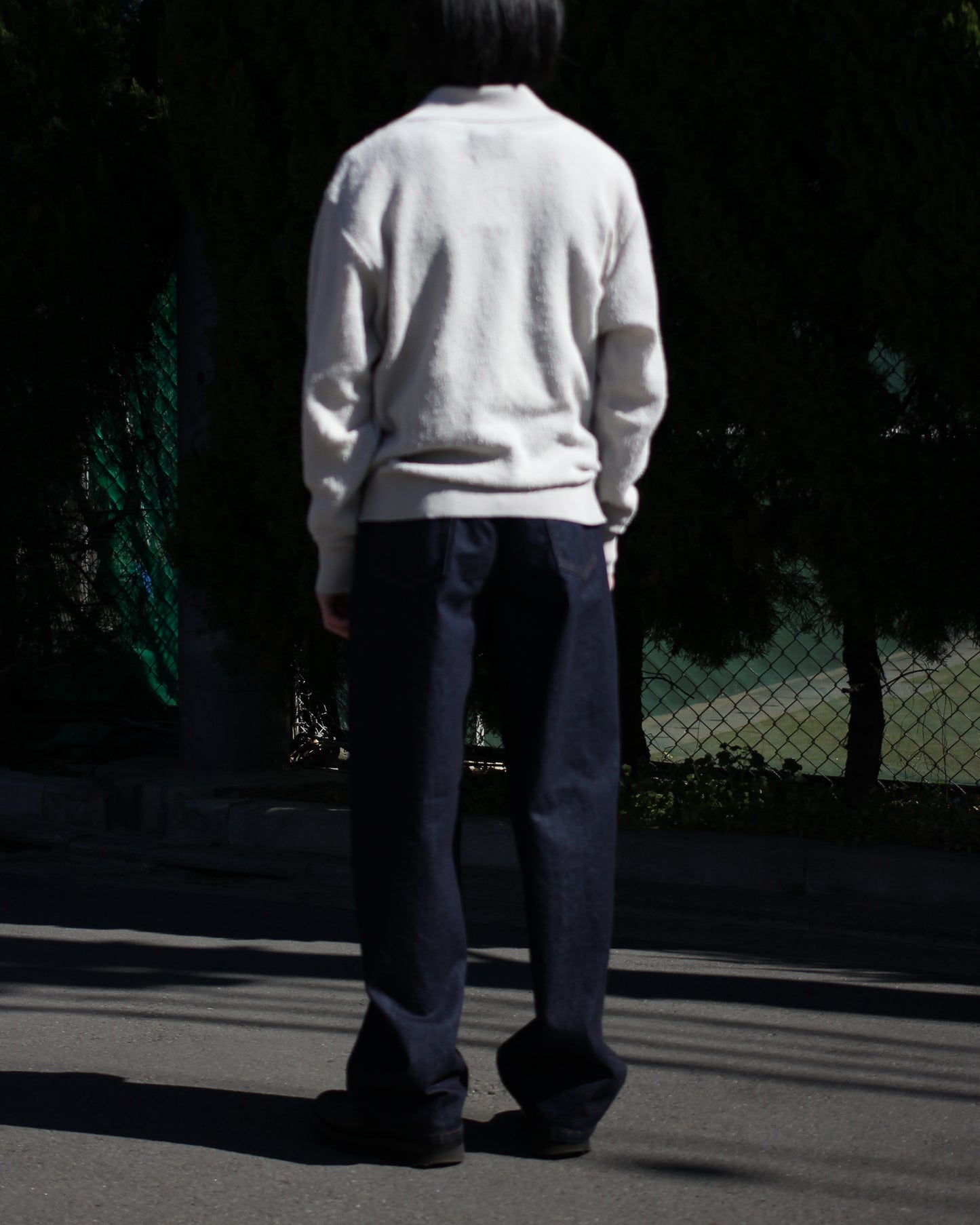 ssstein/SHEER LIGHT KNIT SKIPPER LS "PALE GREY"