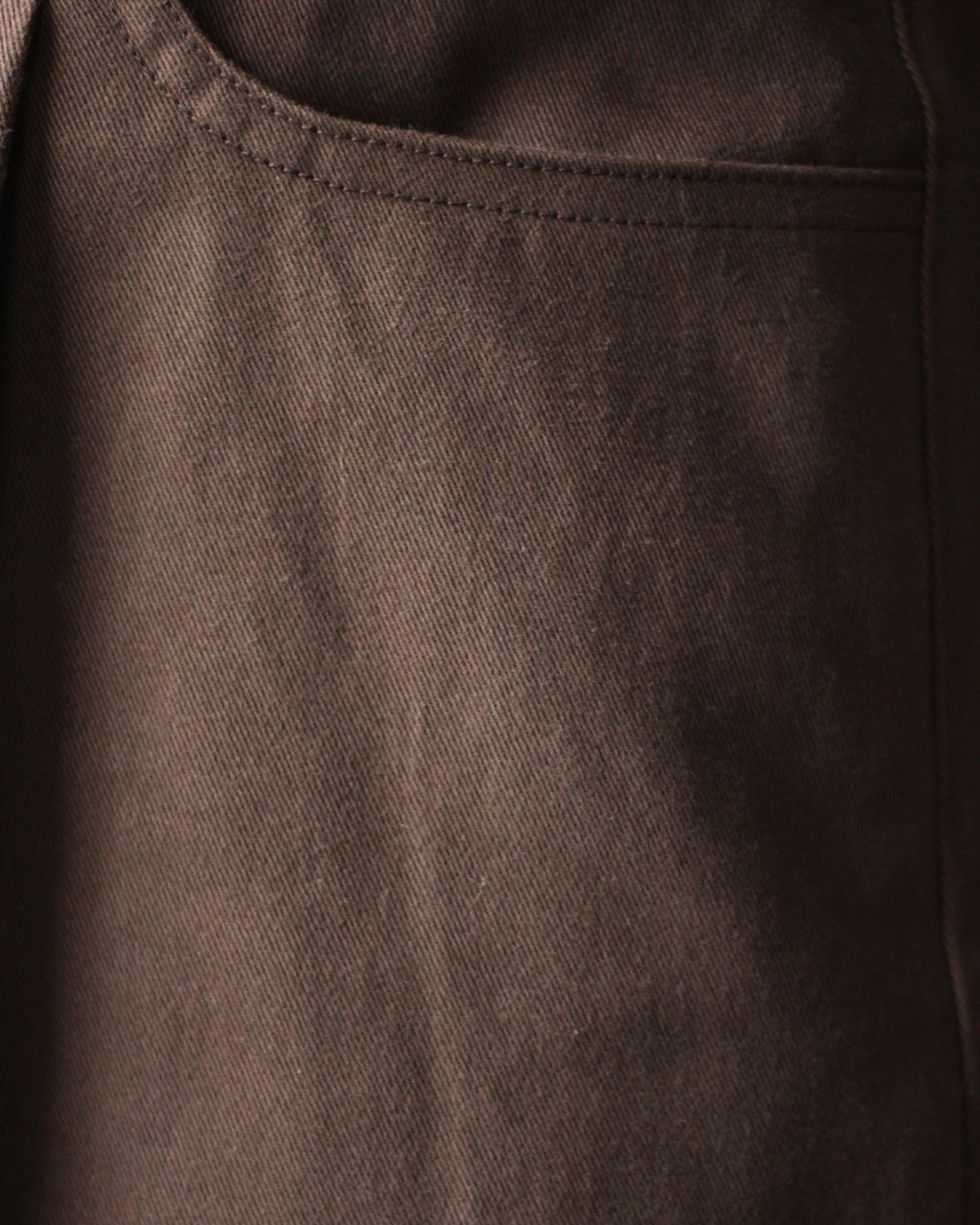 ssstein/BRUSHED CHINO ONE TUCK WIDE PANTS "BROWN"