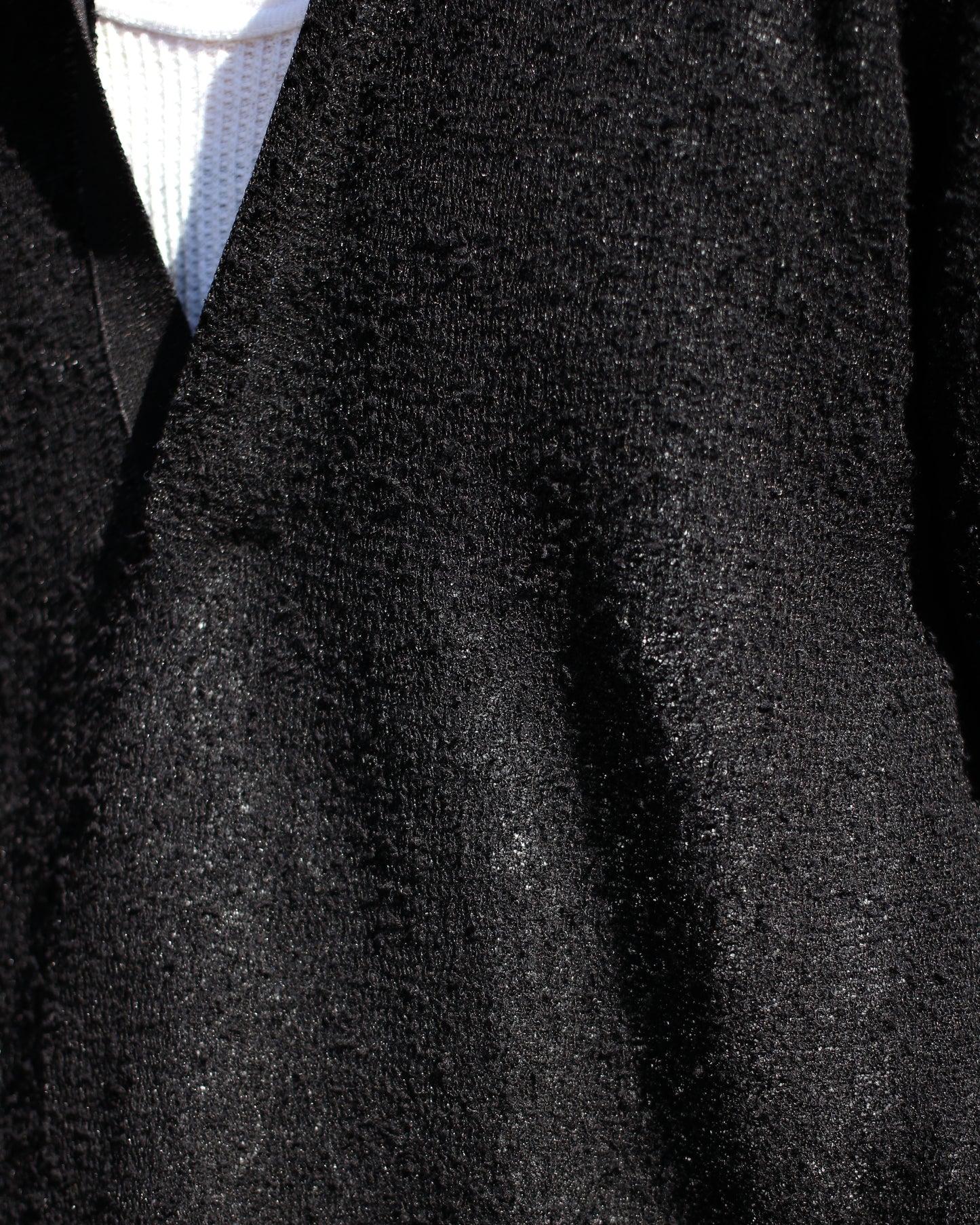 ssstein/SHEER LIGHT KNIT SKIPPER LS "BLACK"