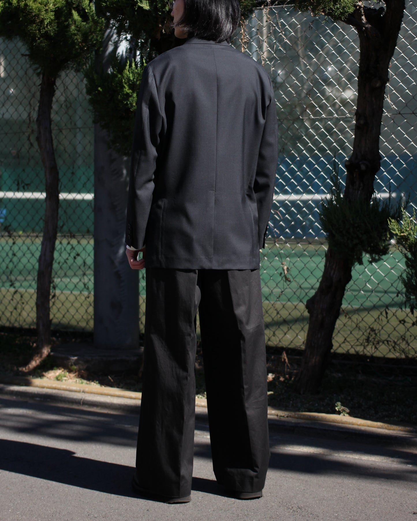 ULTERIOR / SUPER FINE WOOL TROPICAL DB JKT “SHADE BLACK”