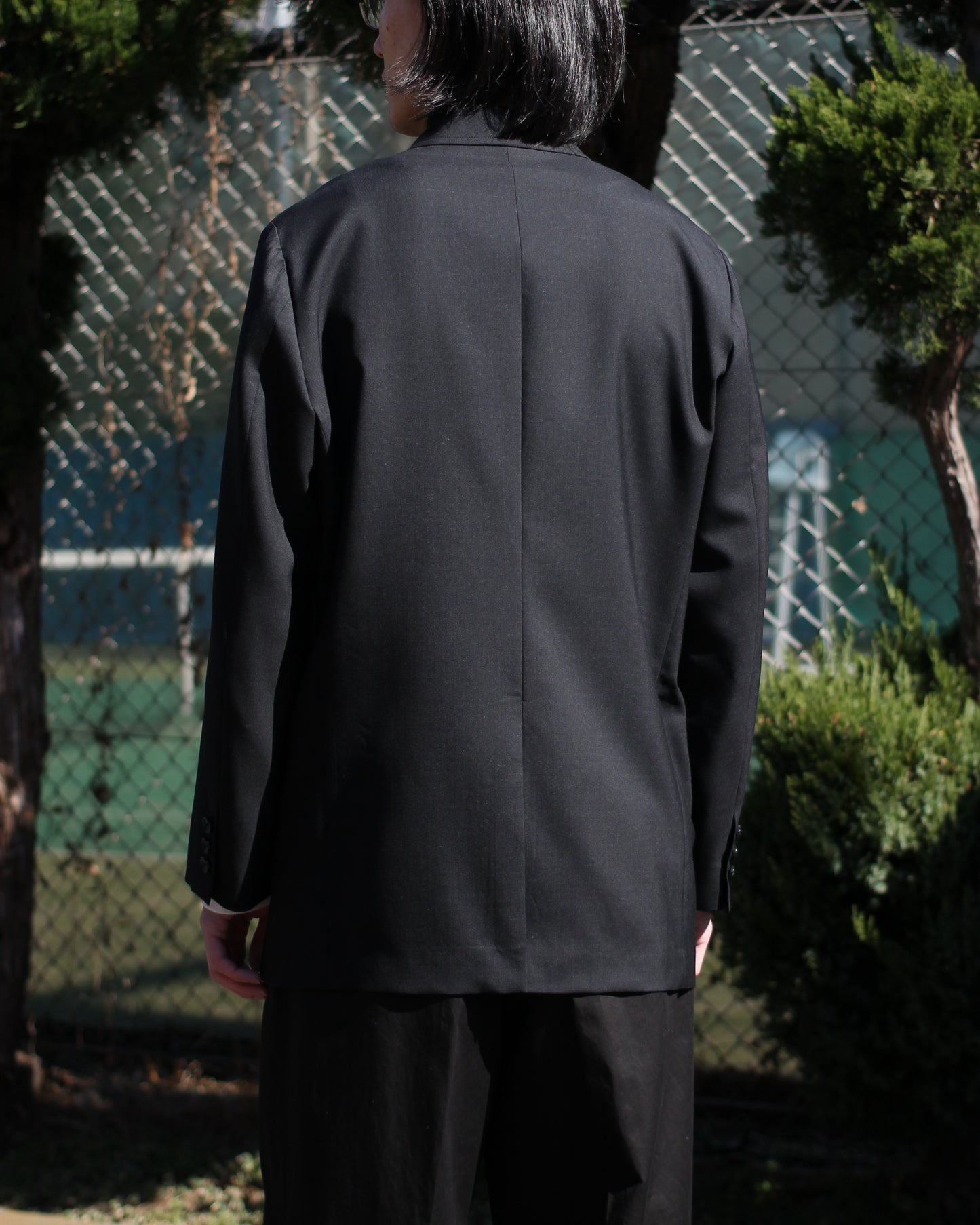 ULTERIOR / SUPER FINE WOOL TROPICAL DB JKT “SHADE BLACK”