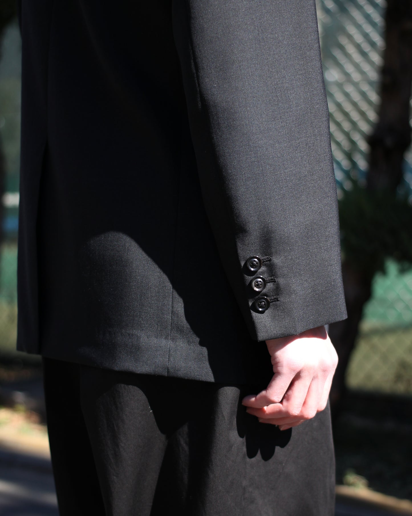 ULTERIOR / SUPER FINE WOOL TROPICAL DB JKT “SHADE BLACK”