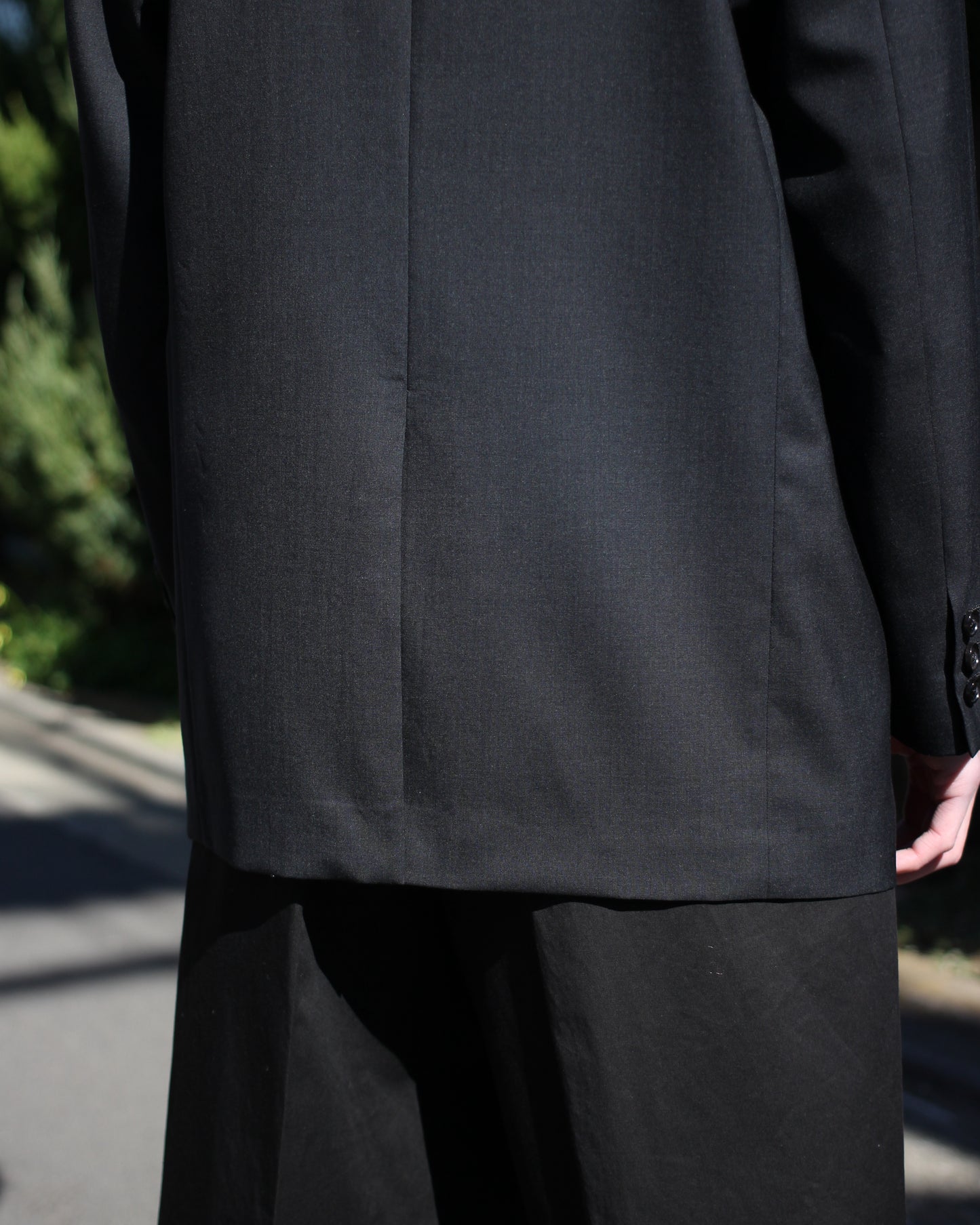 ULTERIOR / SUPER FINE WOOL TROPICAL DB JKT “SHADE BLACK”