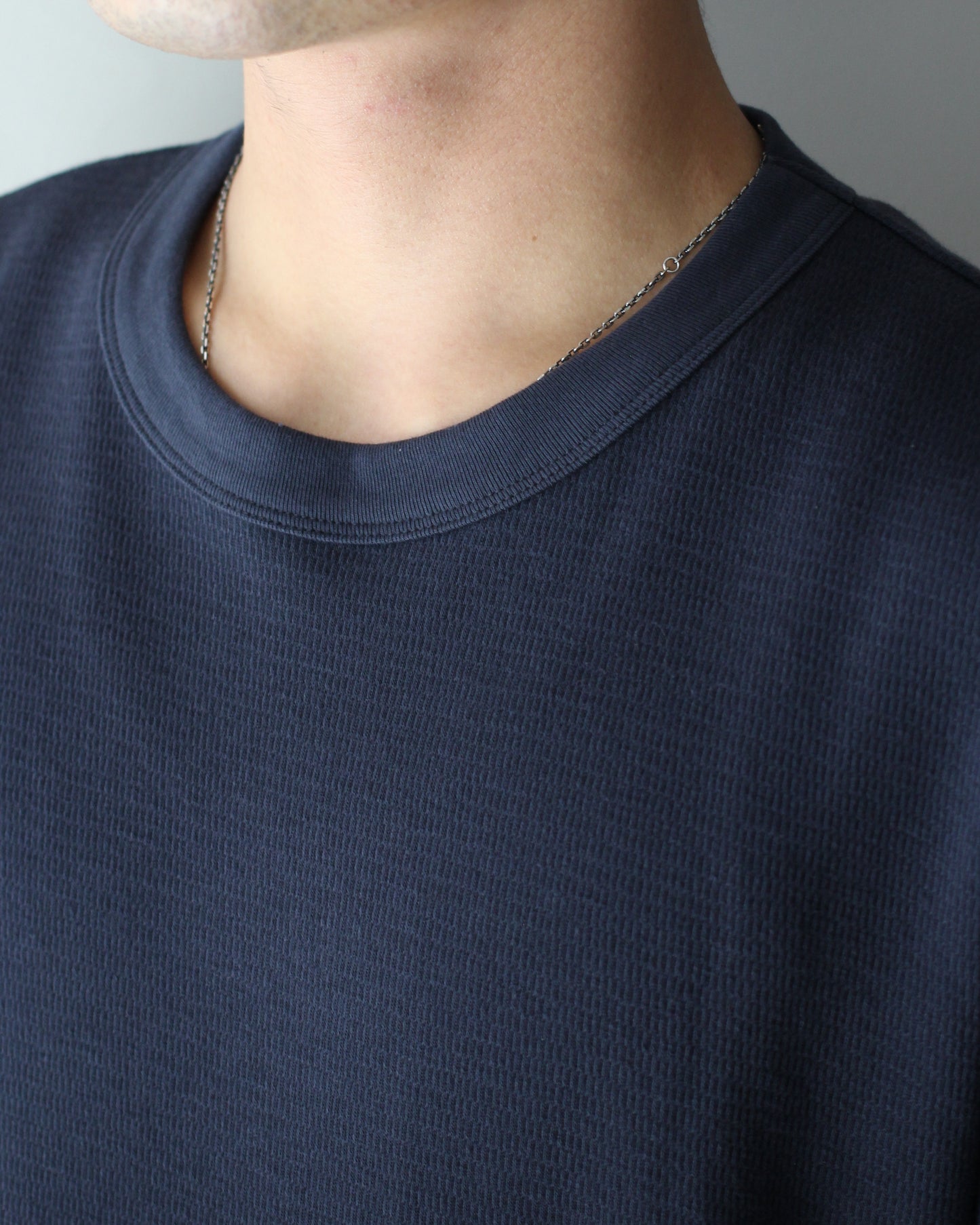ULTERIOR / C/CASH HONEYCOMB FOOTBALL TEE"BLUE GREY"