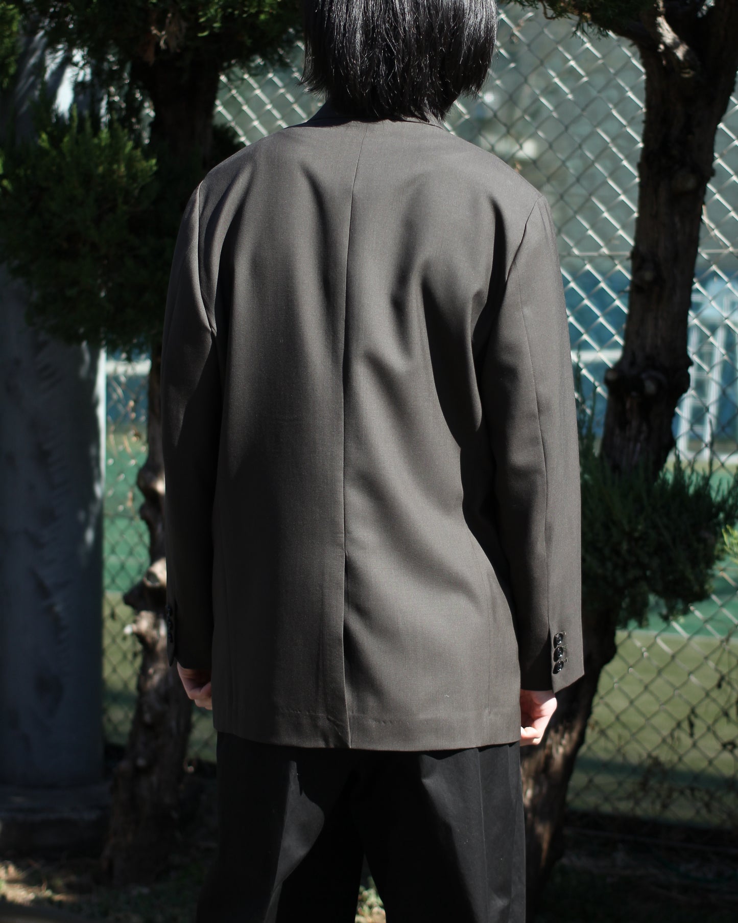ULTERIOR / SUPER FINE WOOL TROPICAL DB JKT “ROAST BROWN”