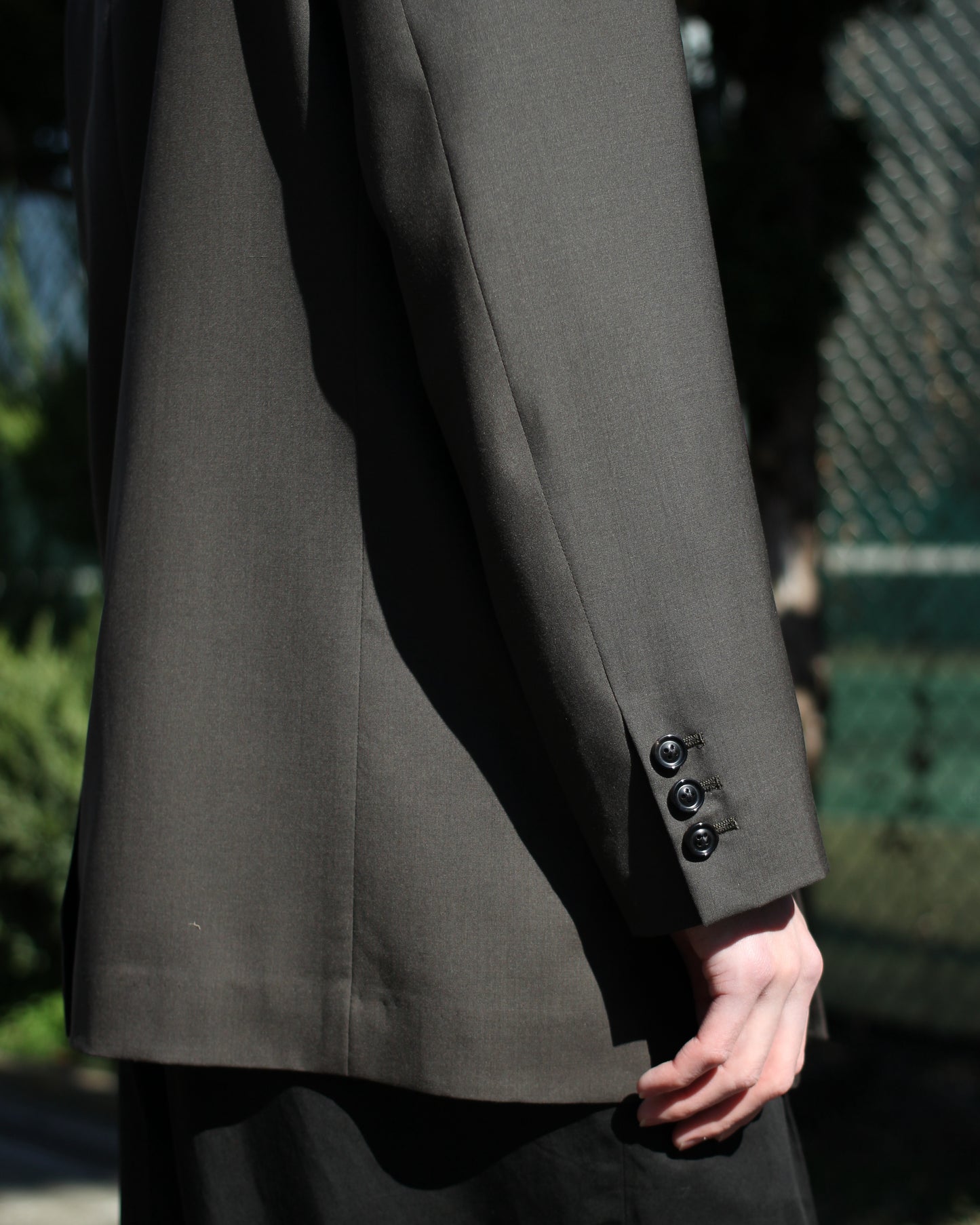 ULTERIOR / SUPER FINE WOOL TROPICAL DB JKT “ROAST BROWN”