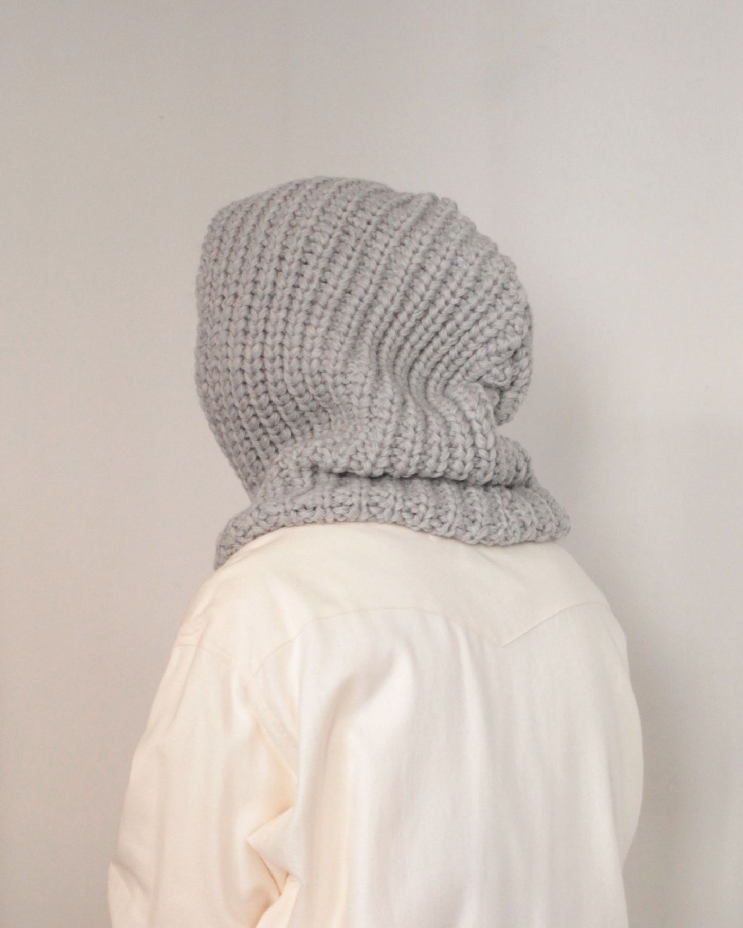 kijimatakayuki / WOOL KNIT HOOD "GRAY"