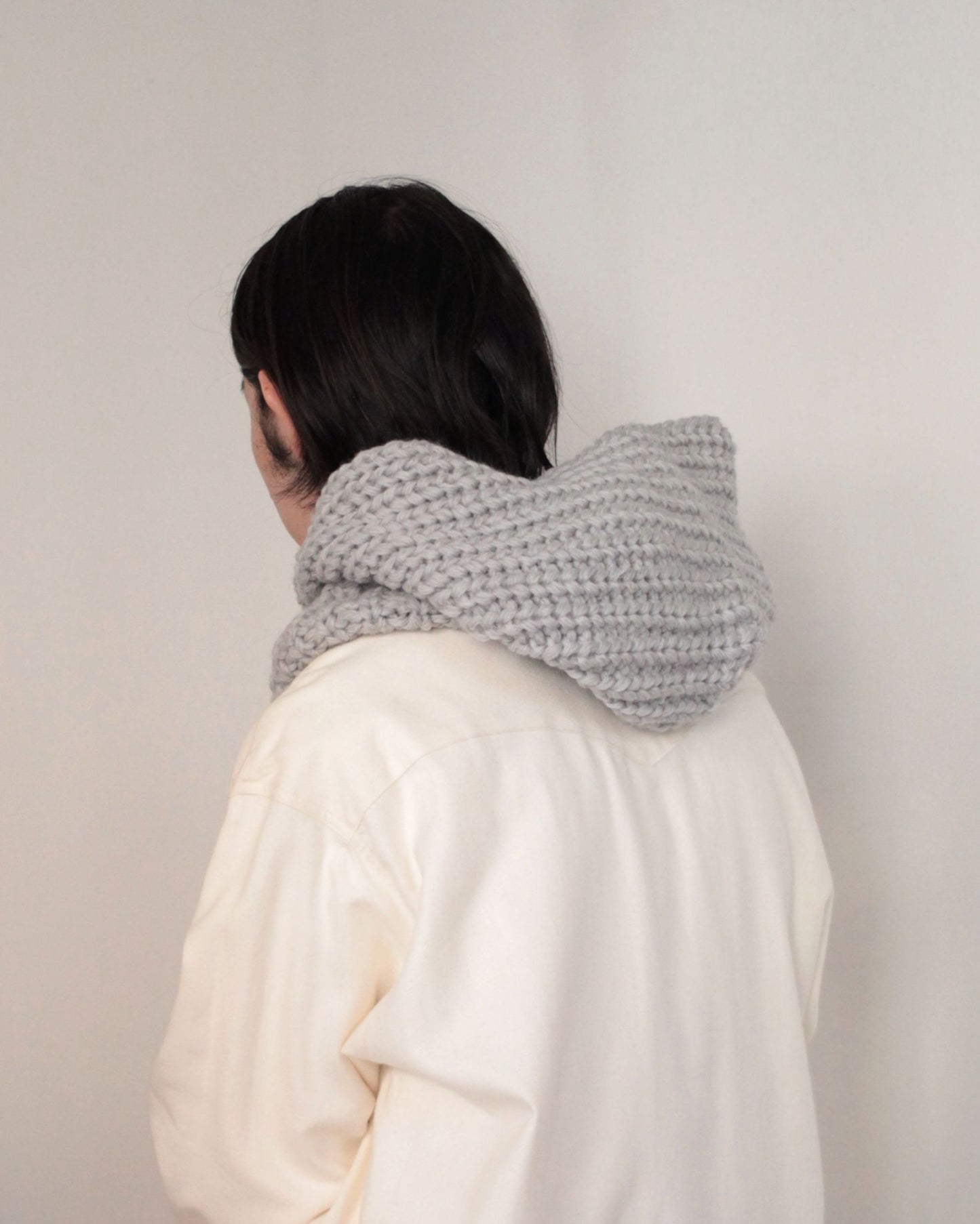 kijimatakayuki / WOOL KNIT HOOD "GRAY"