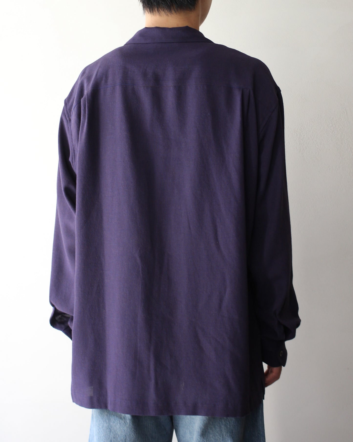 ULTERIOR / RAYON LINEN CHECK W/P SHIRT “BLUE / BROWN”
