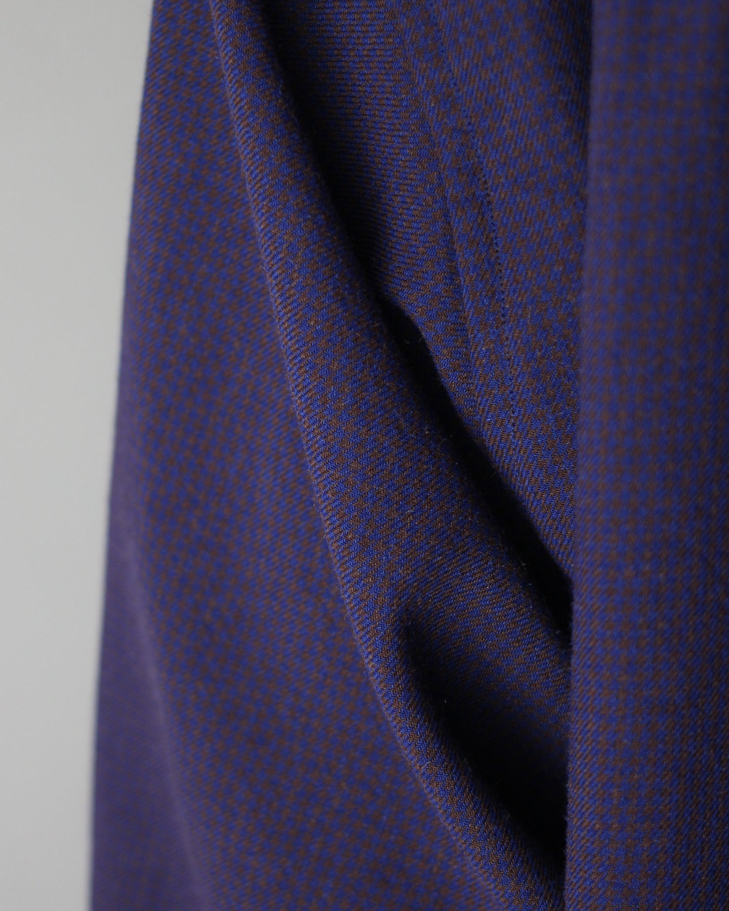 ULTERIOR / RAYON LINEN CHECK W/P SHIRT “BLUE / BROWN”