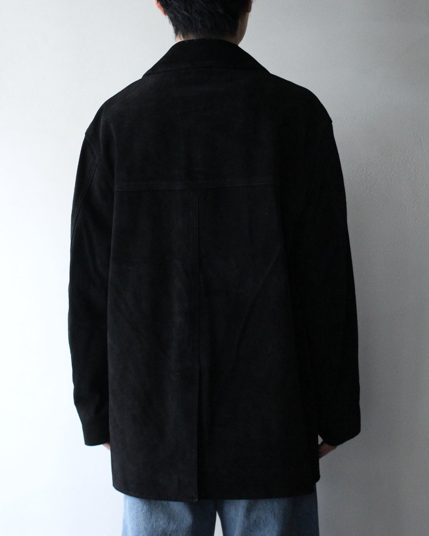 ssstein/COW SUEDE CAR JACKET" BLACK"