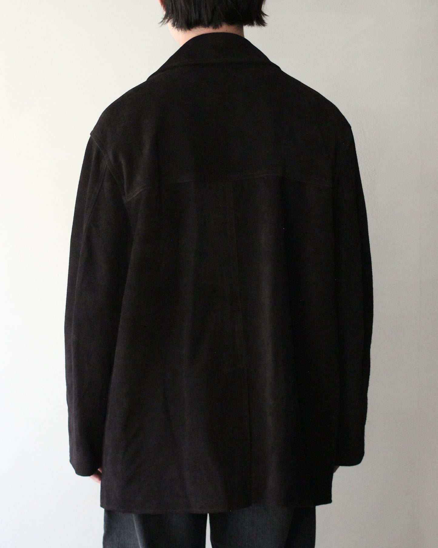 ssstein/COW SUEDE CAR JACKET" DARK BROWN"