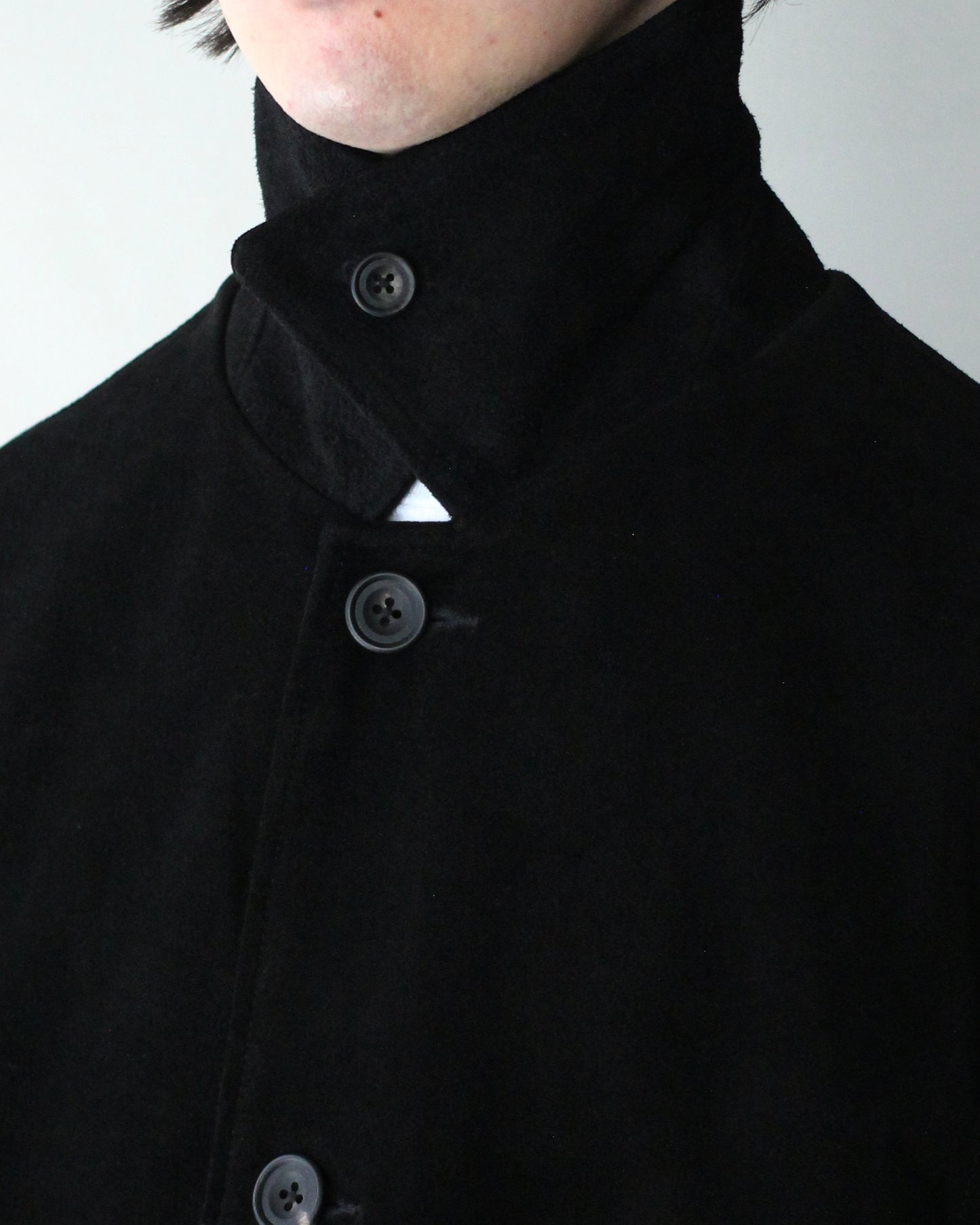 ssstein/COW SUEDE CAR JACKET" BLACK"