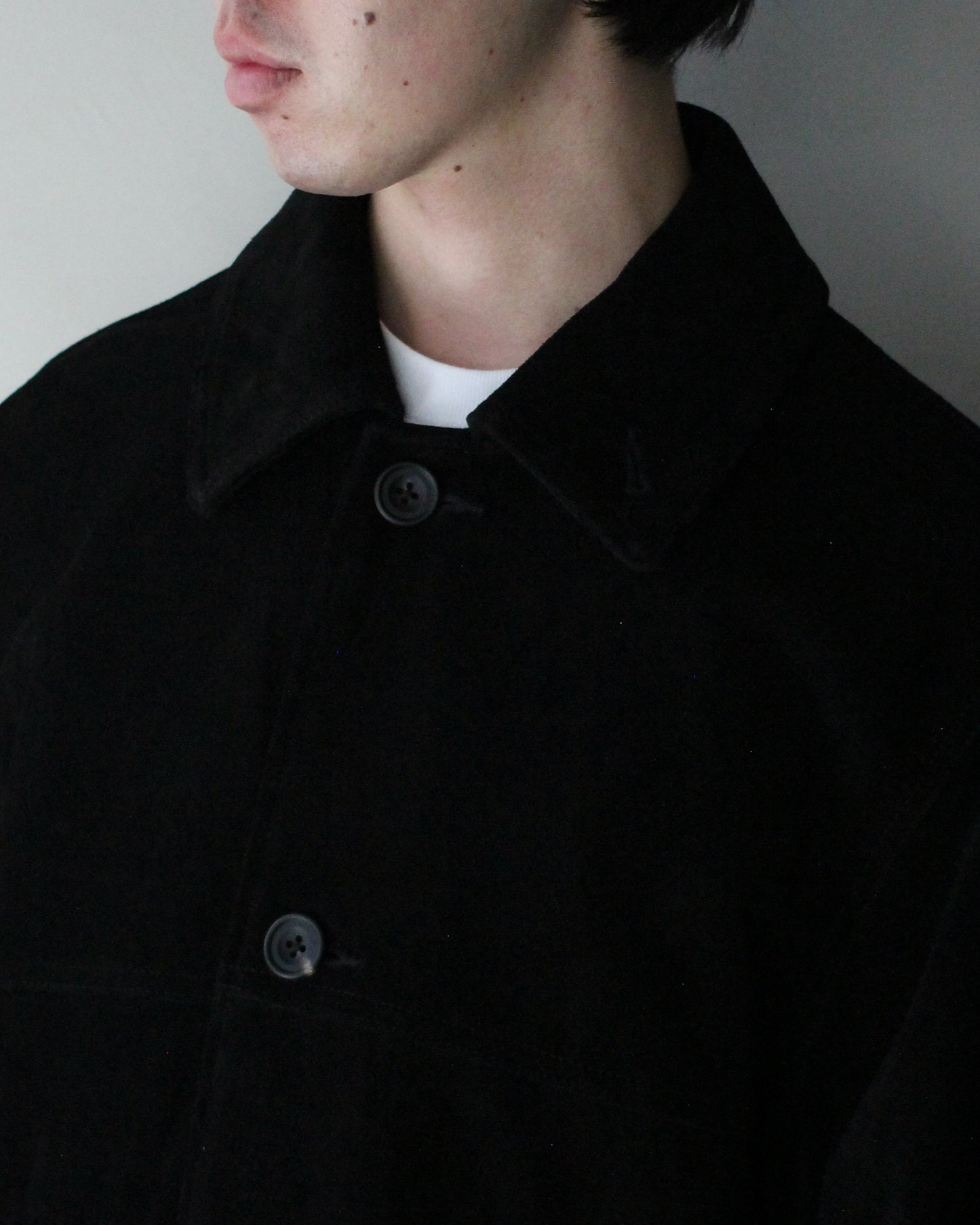 ssstein/COW SUEDE CAR JACKET" BLACK"