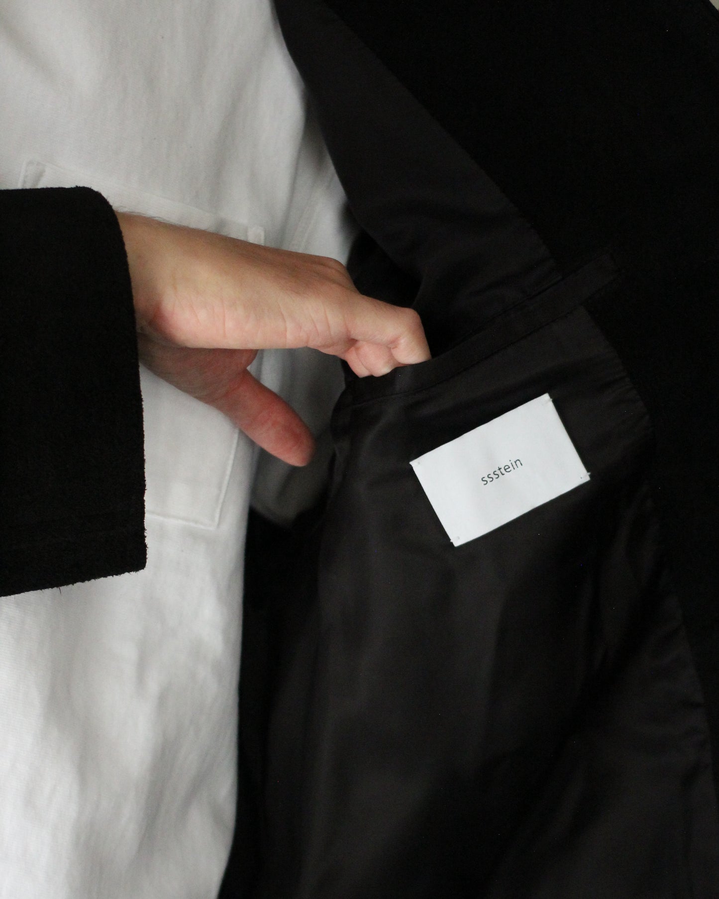 ssstein/COW SUEDE CAR JACKET" BLACK"