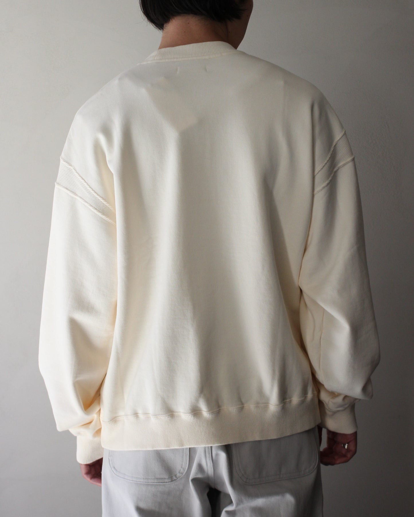 MATSUFUJI/BEADS EMBROIDERY SWEAT SHIRT "OFF"