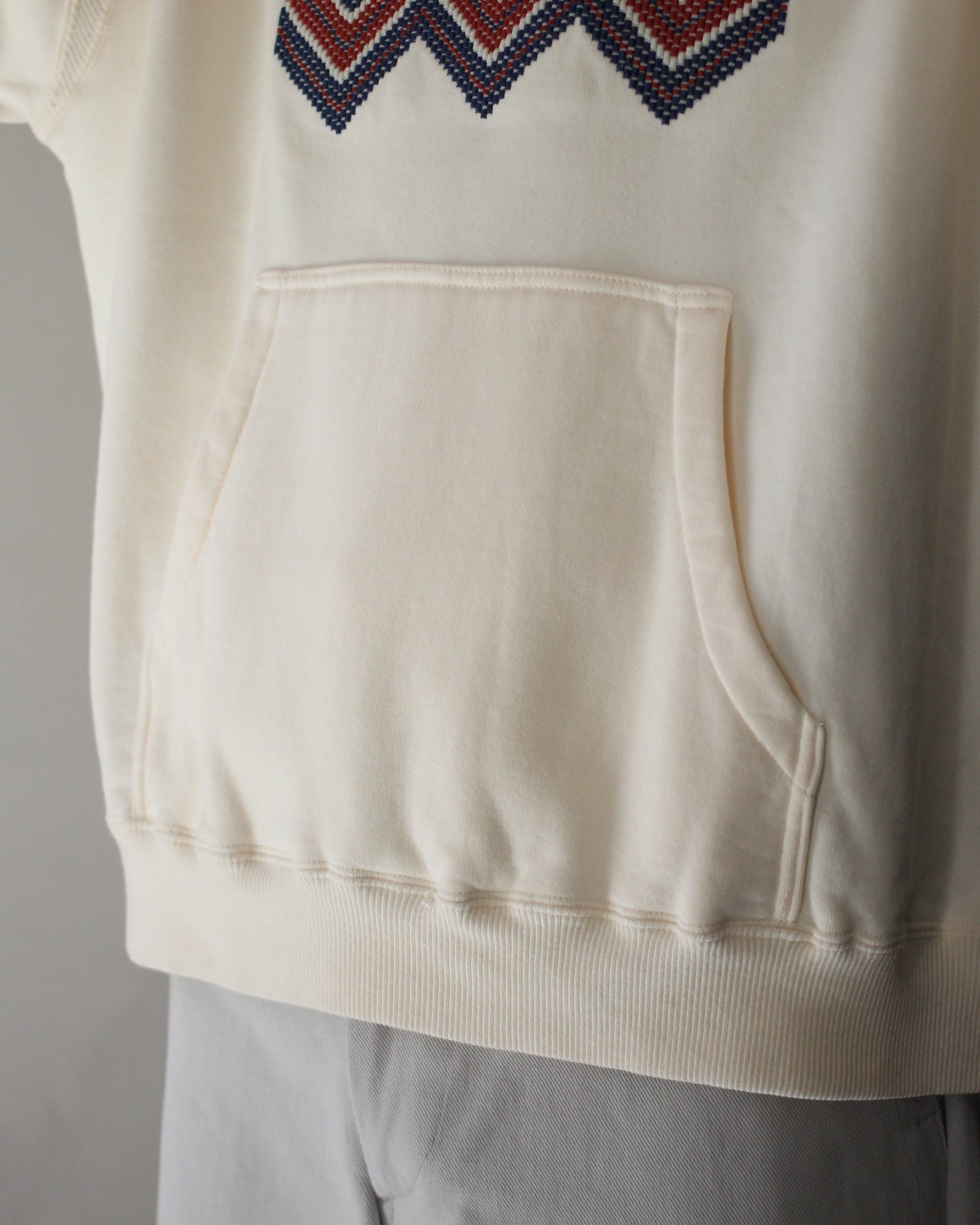 MATSUFUJI/BEADS EMBROIDERY SWEAT SHIRT "OFF"