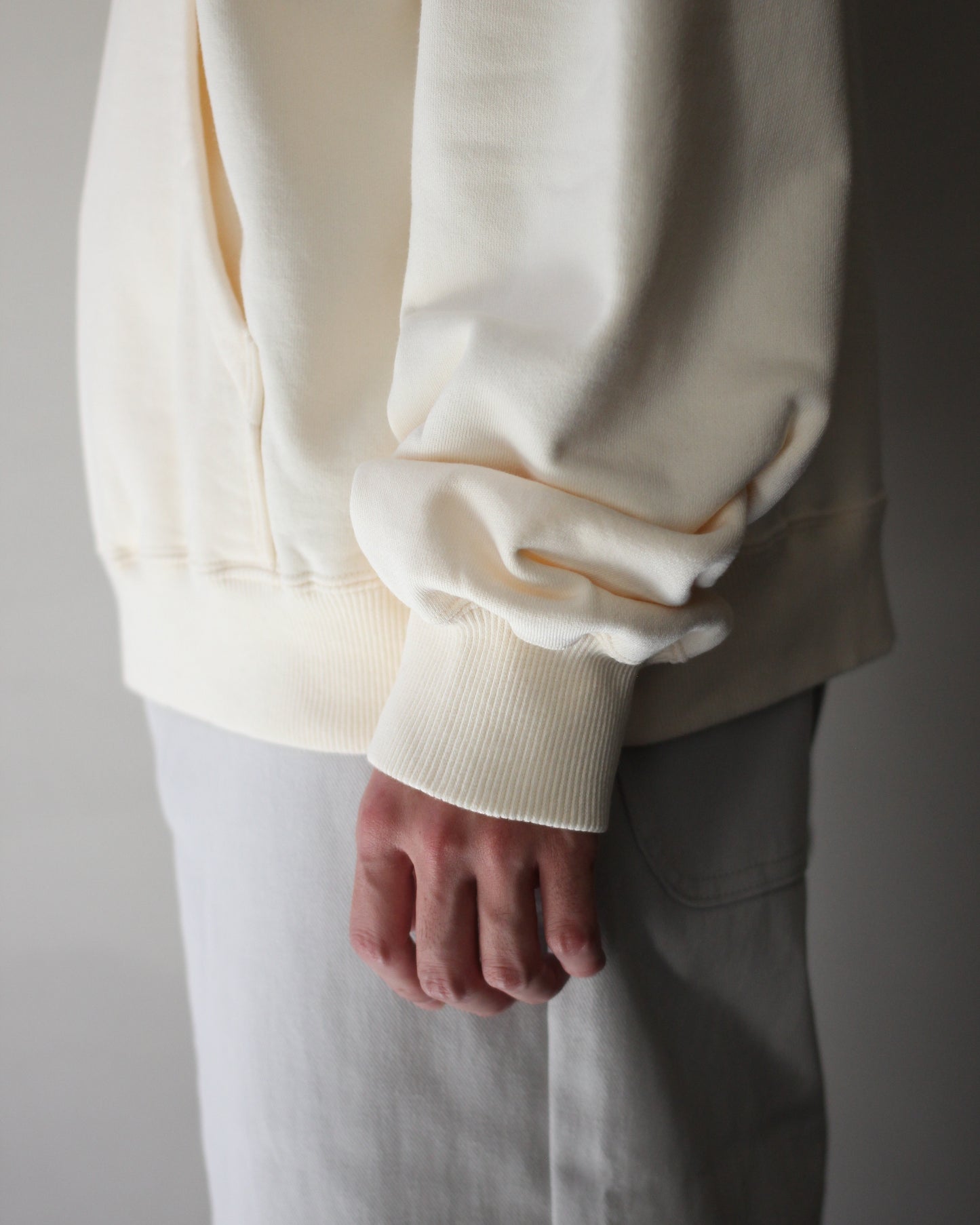 MATSUFUJI/BEADS EMBROIDERY SWEAT SHIRT "OFF"