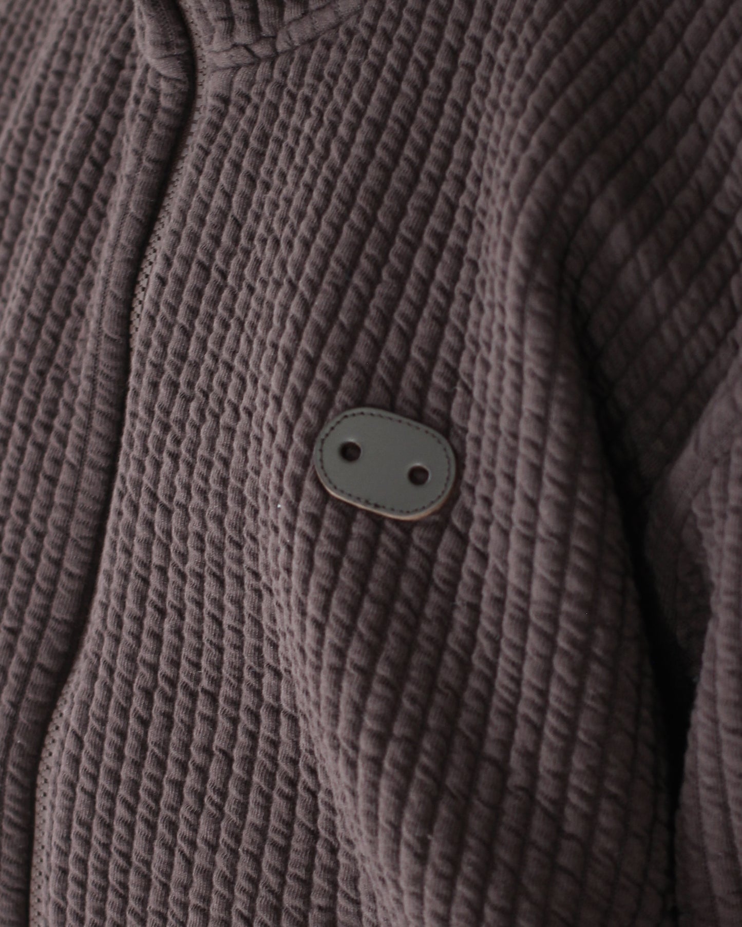MATSUFUJI/STRIPE JACQUARD STAND COLLAR JACKET "BROWN"
