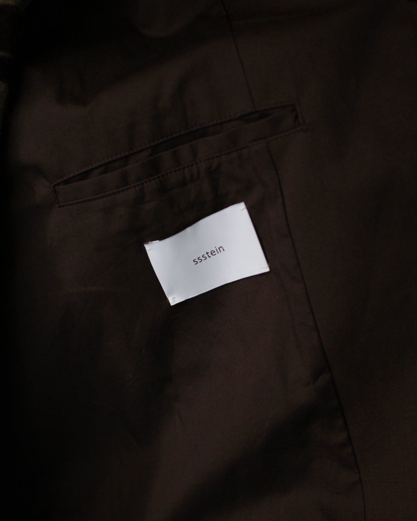 ssstein/SULFUR DYED BRUSHED CHINO ZIP JACKET "BROWN"