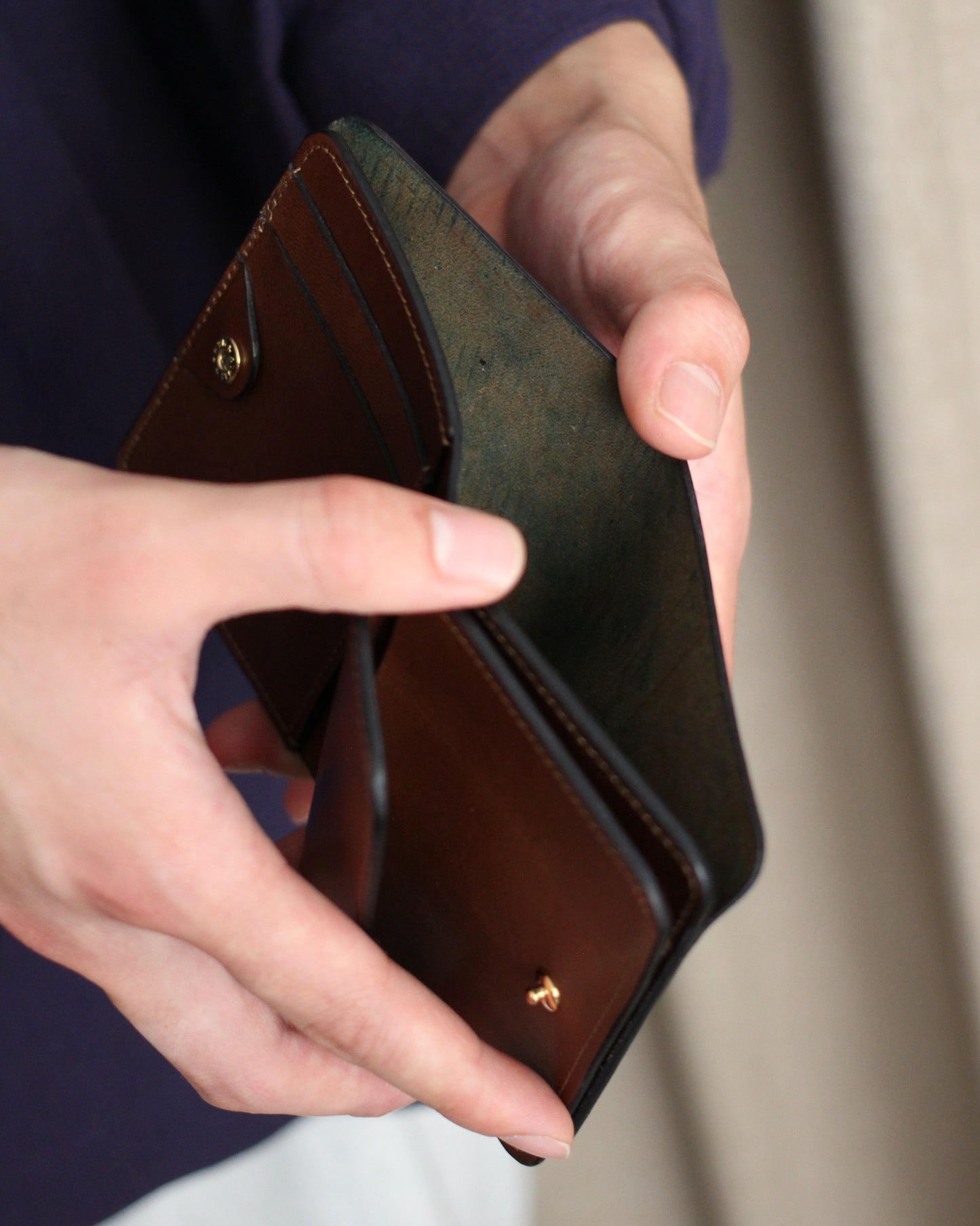 forme/Post wallet Cordovan×DOUBLE "Black×Brown"