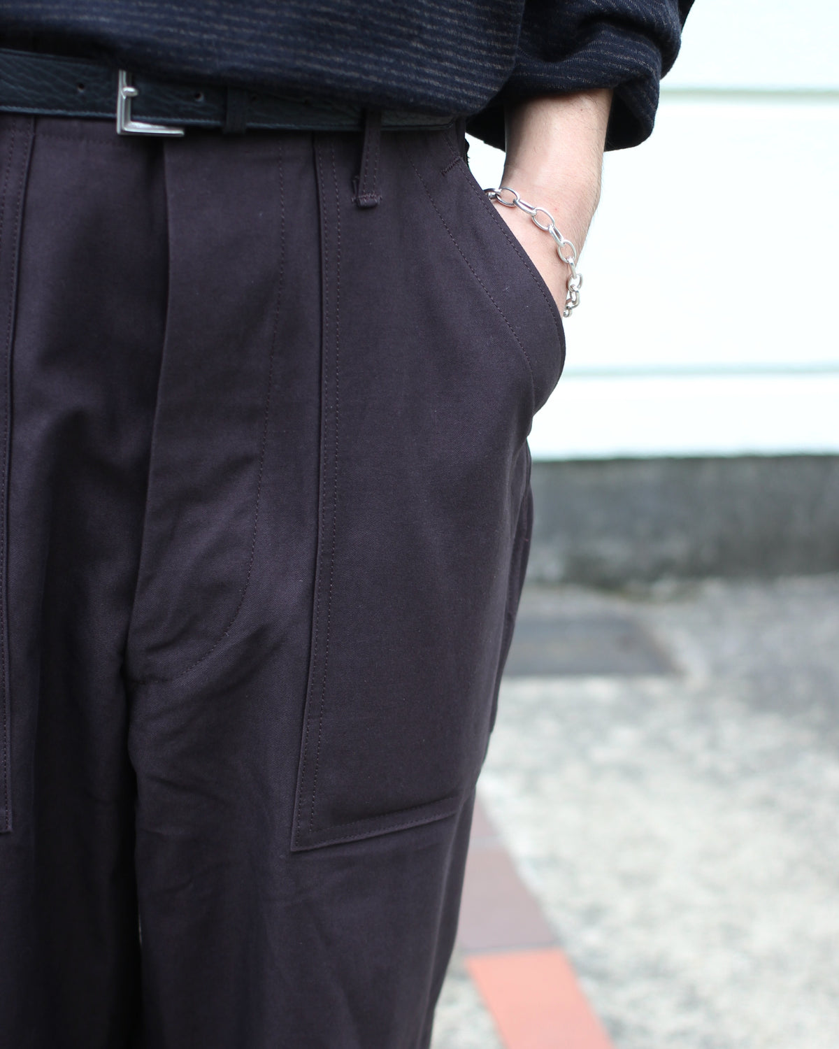 TUKI/0152baker pants "grape"
