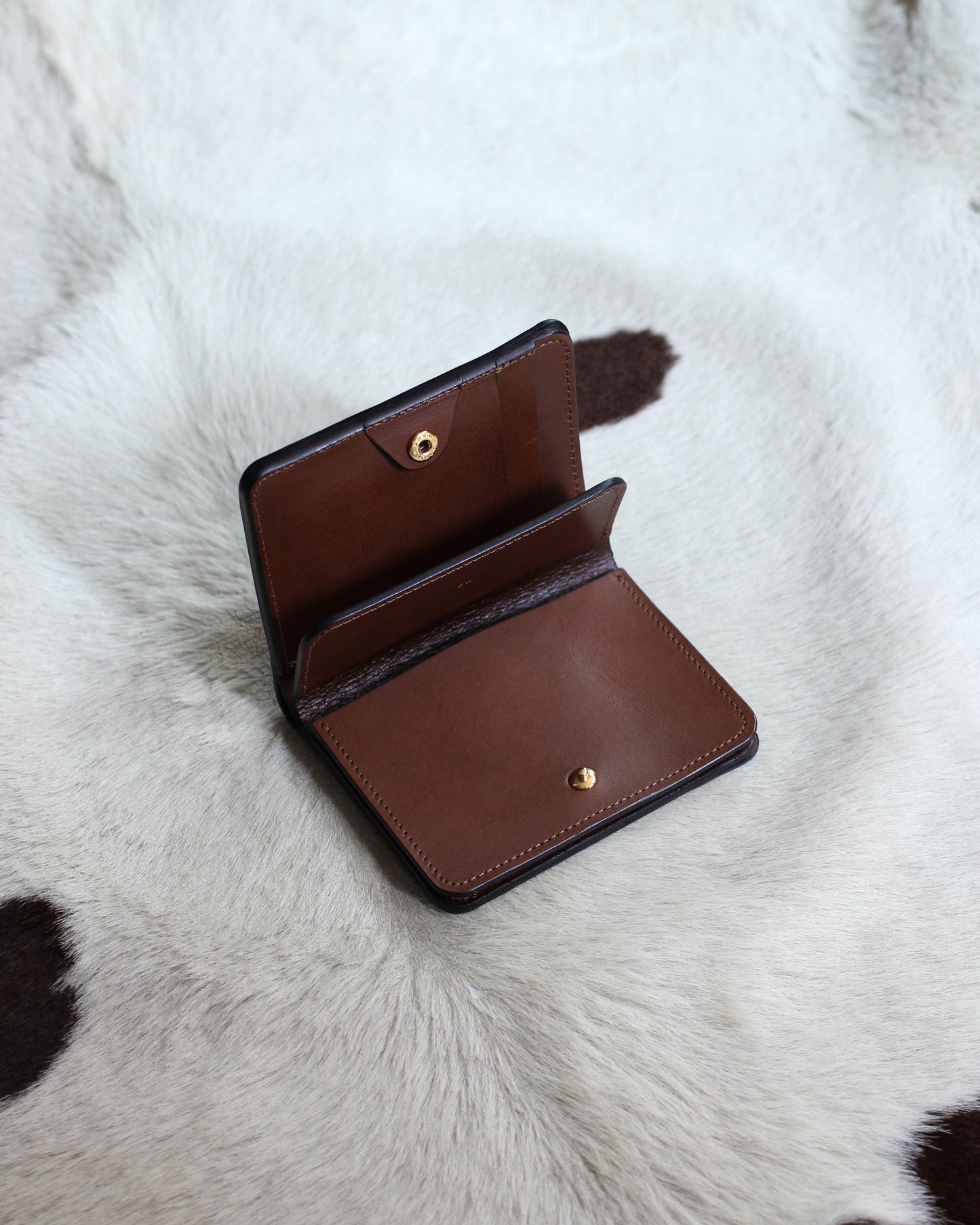 forme/Post wallet Cordovan×DOUBLE "Black×Brown"