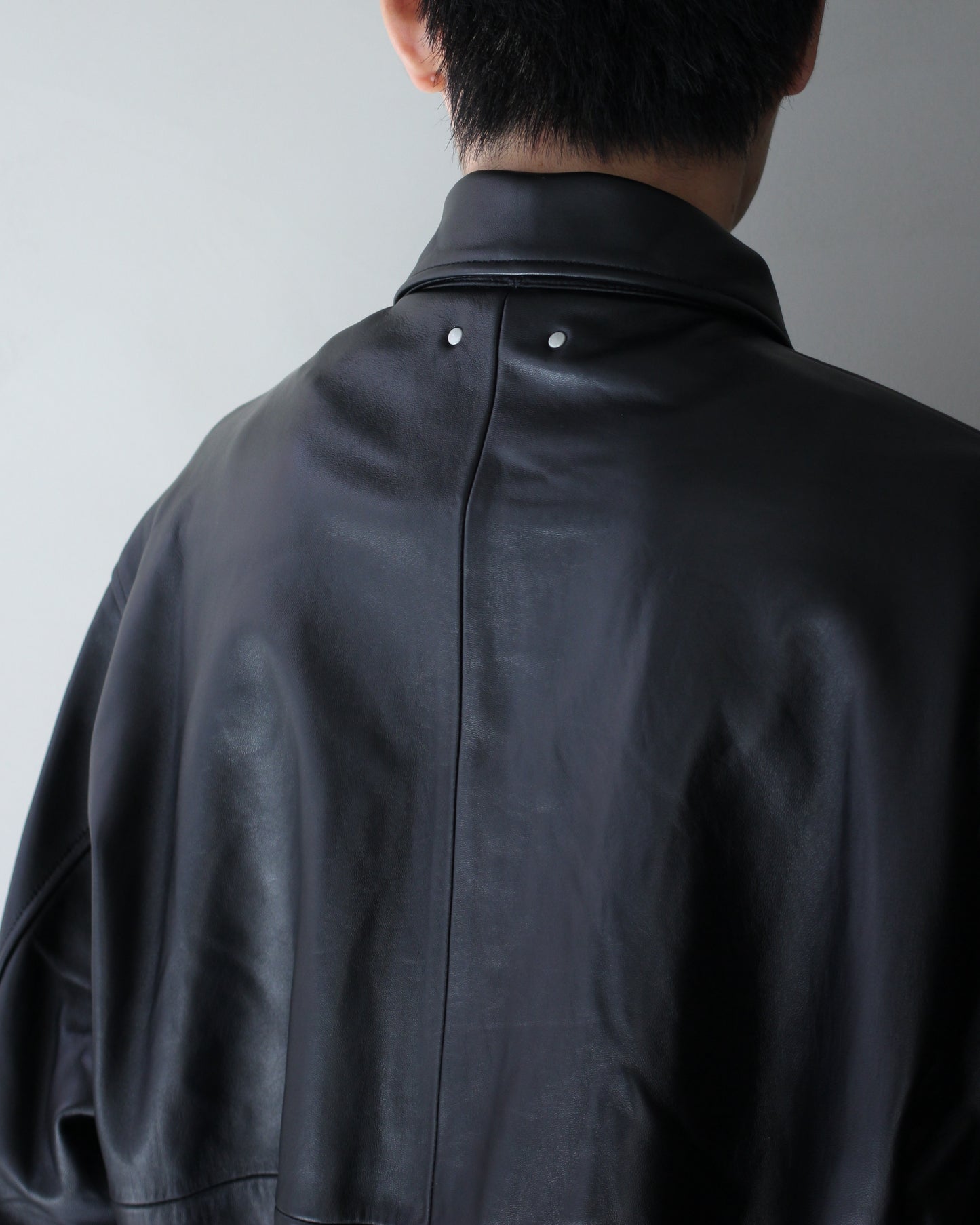 ssstein/SHEEP LEATHER FLIGHT JACKET "BLACK"