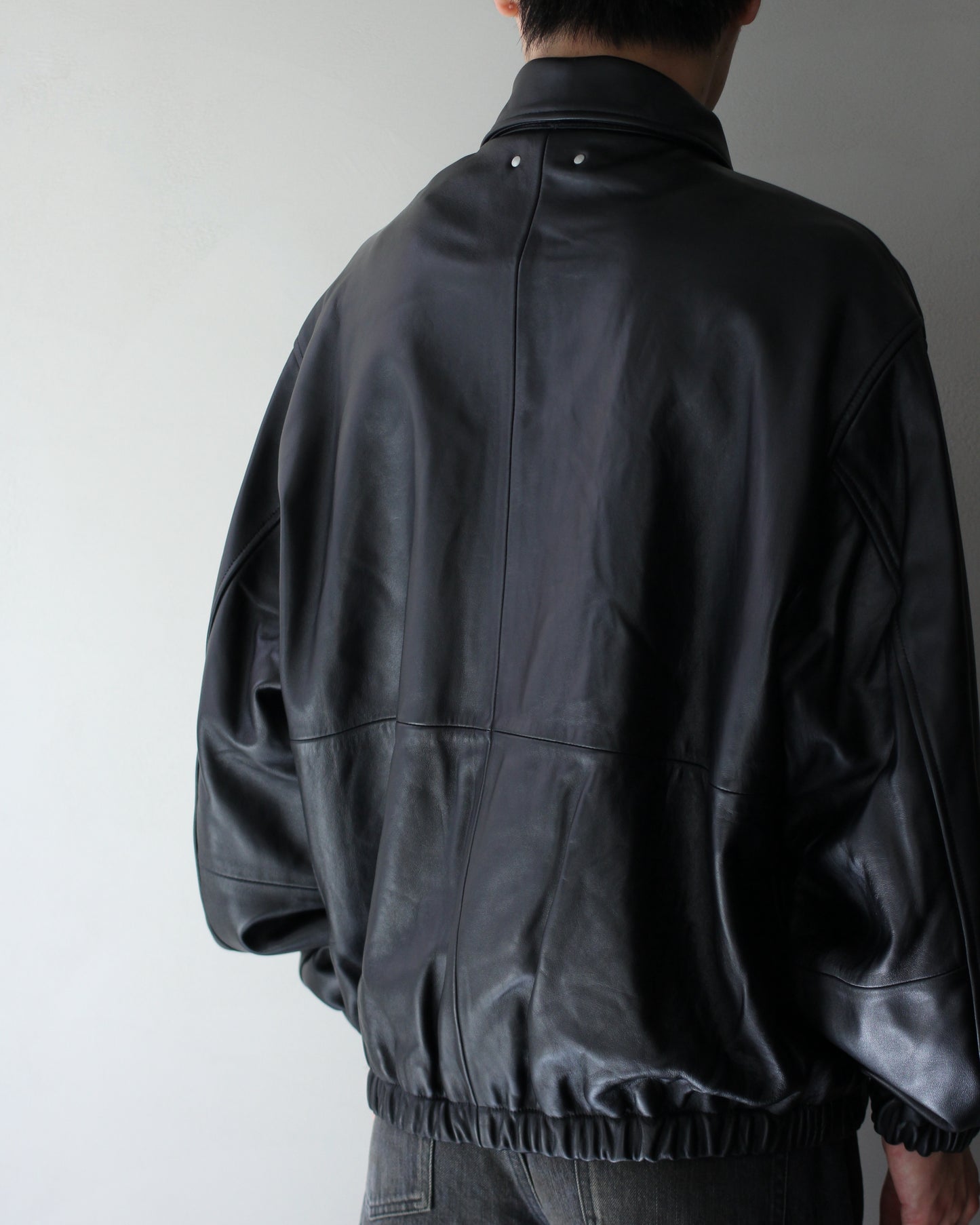 ssstein/SHEEP LEATHER FLIGHT JACKET "BLACK"