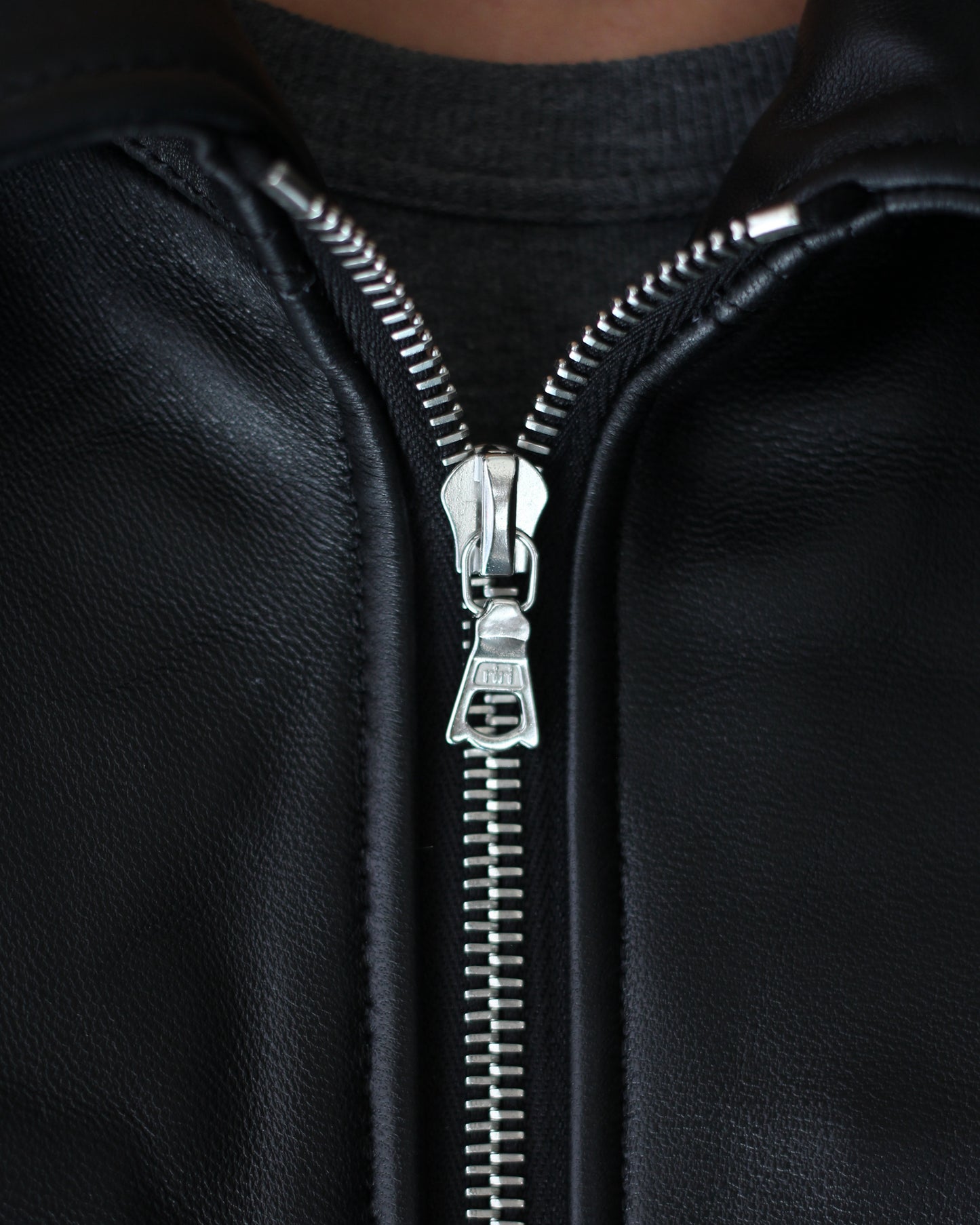 ssstein/SHEEP LEATHER FLIGHT JACKET "BLACK"
