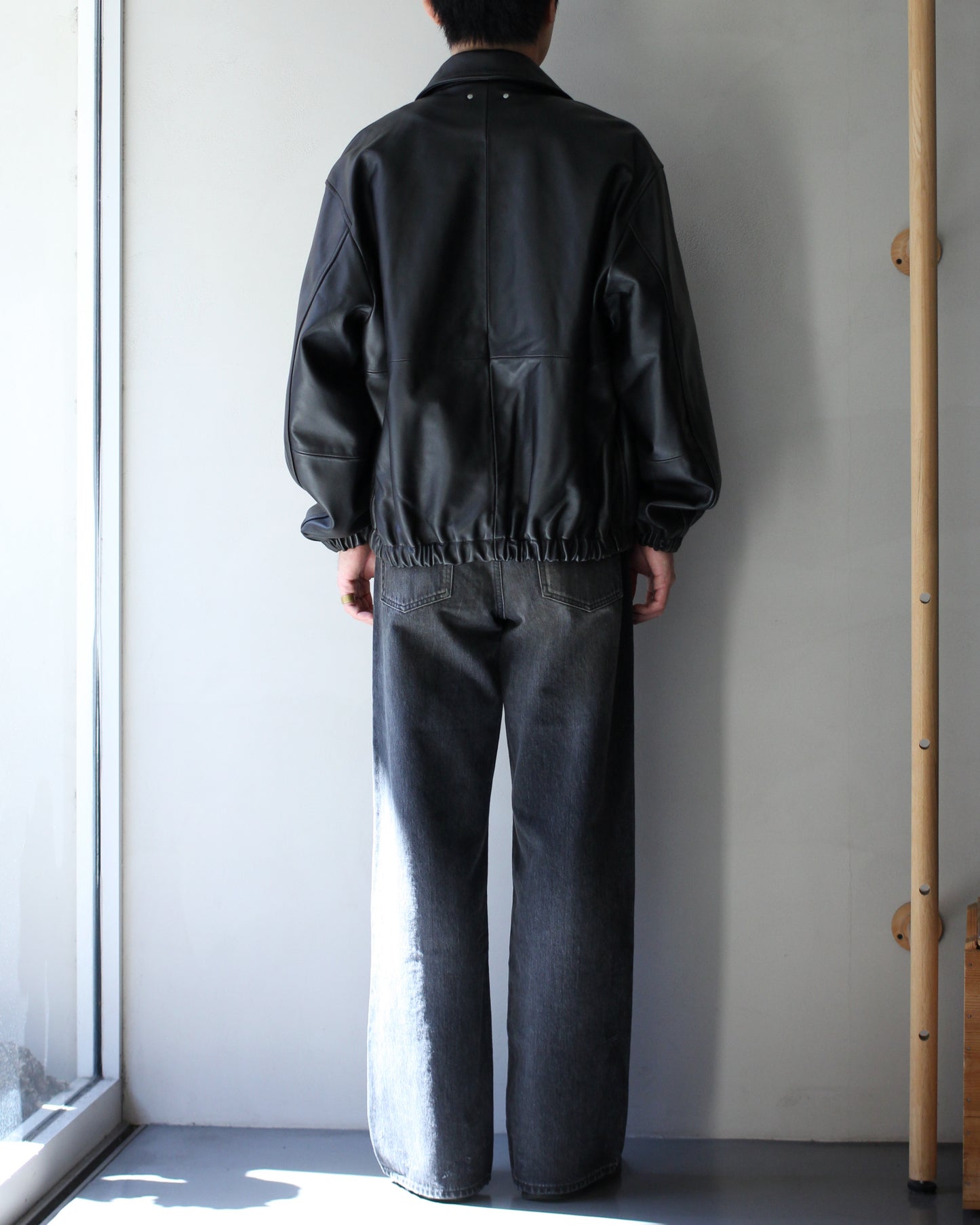 ssstein/SHEEP LEATHER FLIGHT JACKET "DARK BROWN"