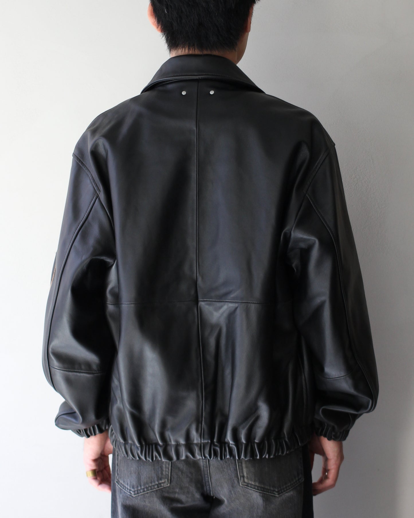 ssstein/SHEEP LEATHER FLIGHT JACKET "DARK BROWN"