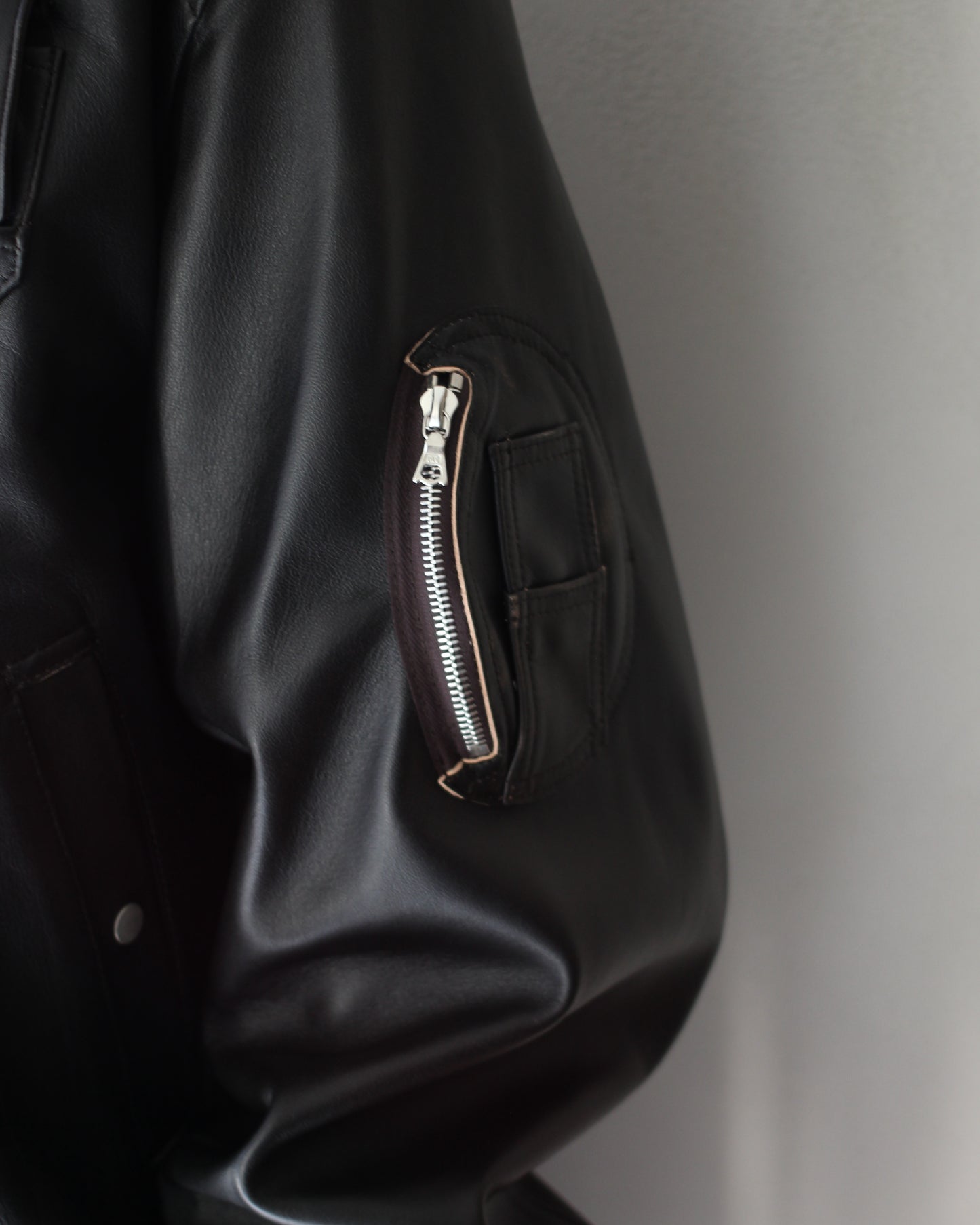 ssstein/SHEEP LEATHER FLIGHT JACKET "DARK BROWN"