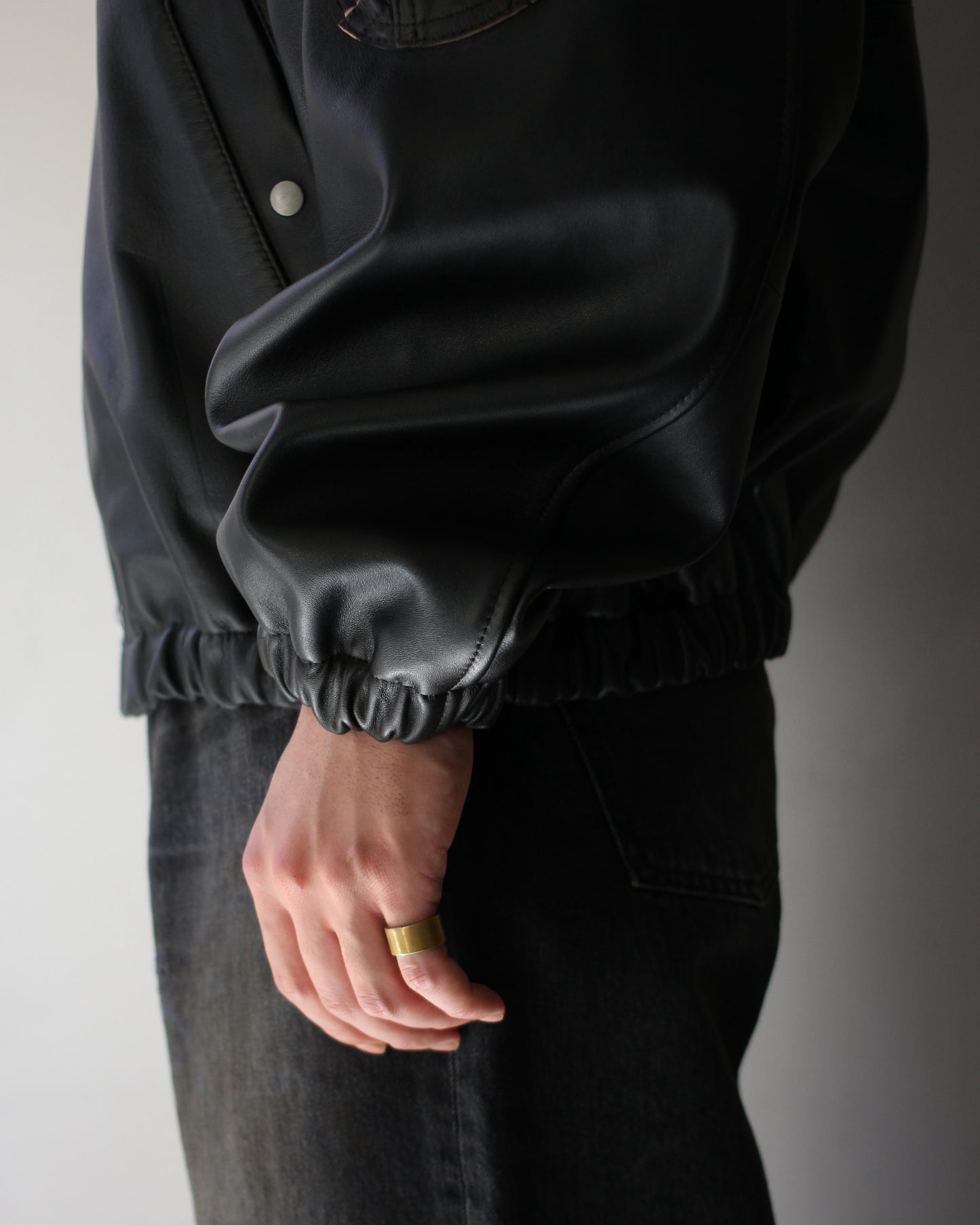 ssstein/SHEEP LEATHER FLIGHT JACKET "DARK BROWN"