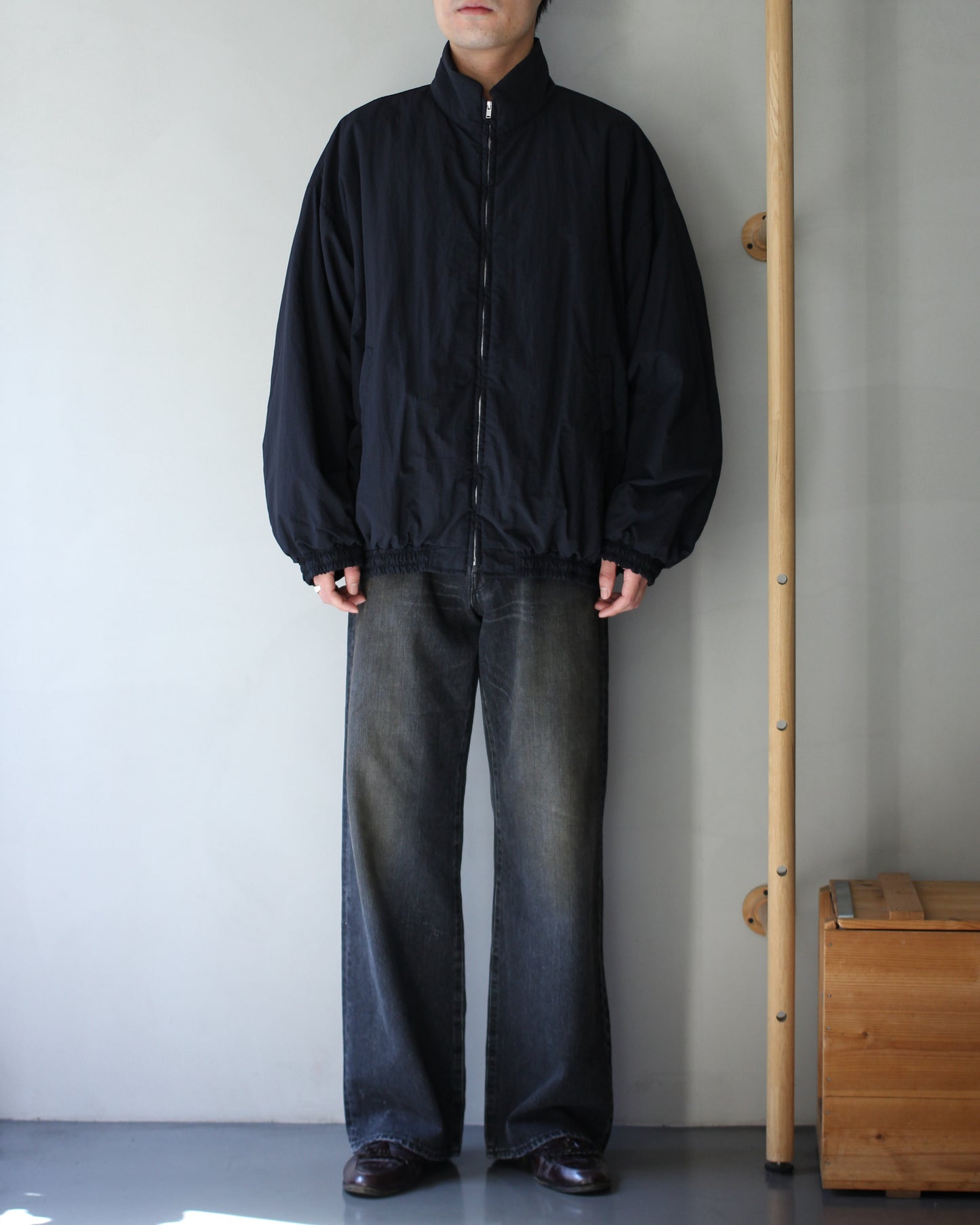 ssstein/RECYCLED NYLON PADDED JACKET "BLACK"