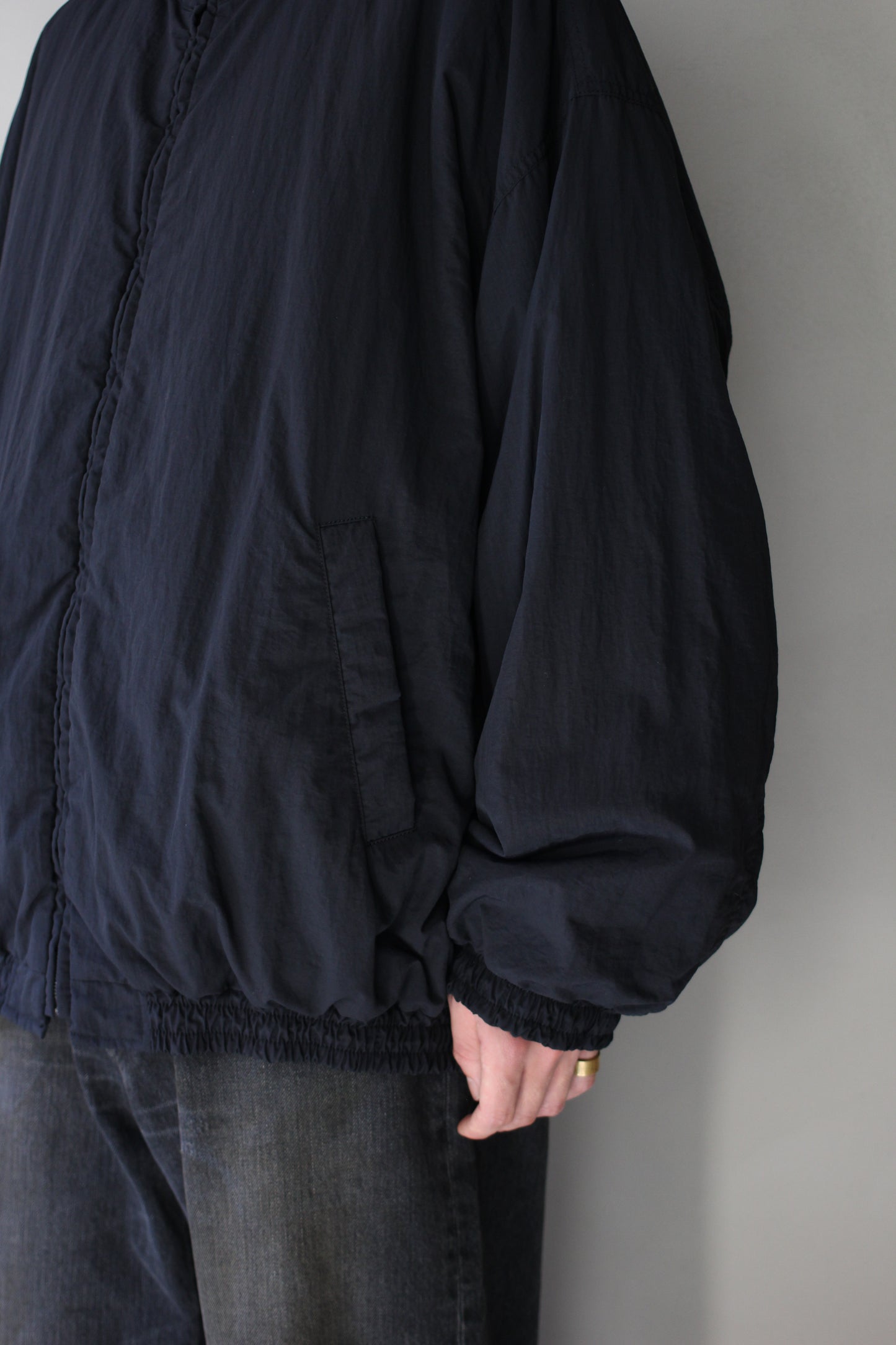ssstein/RECYCLED NYLON PADDED JACKET "BLACK"