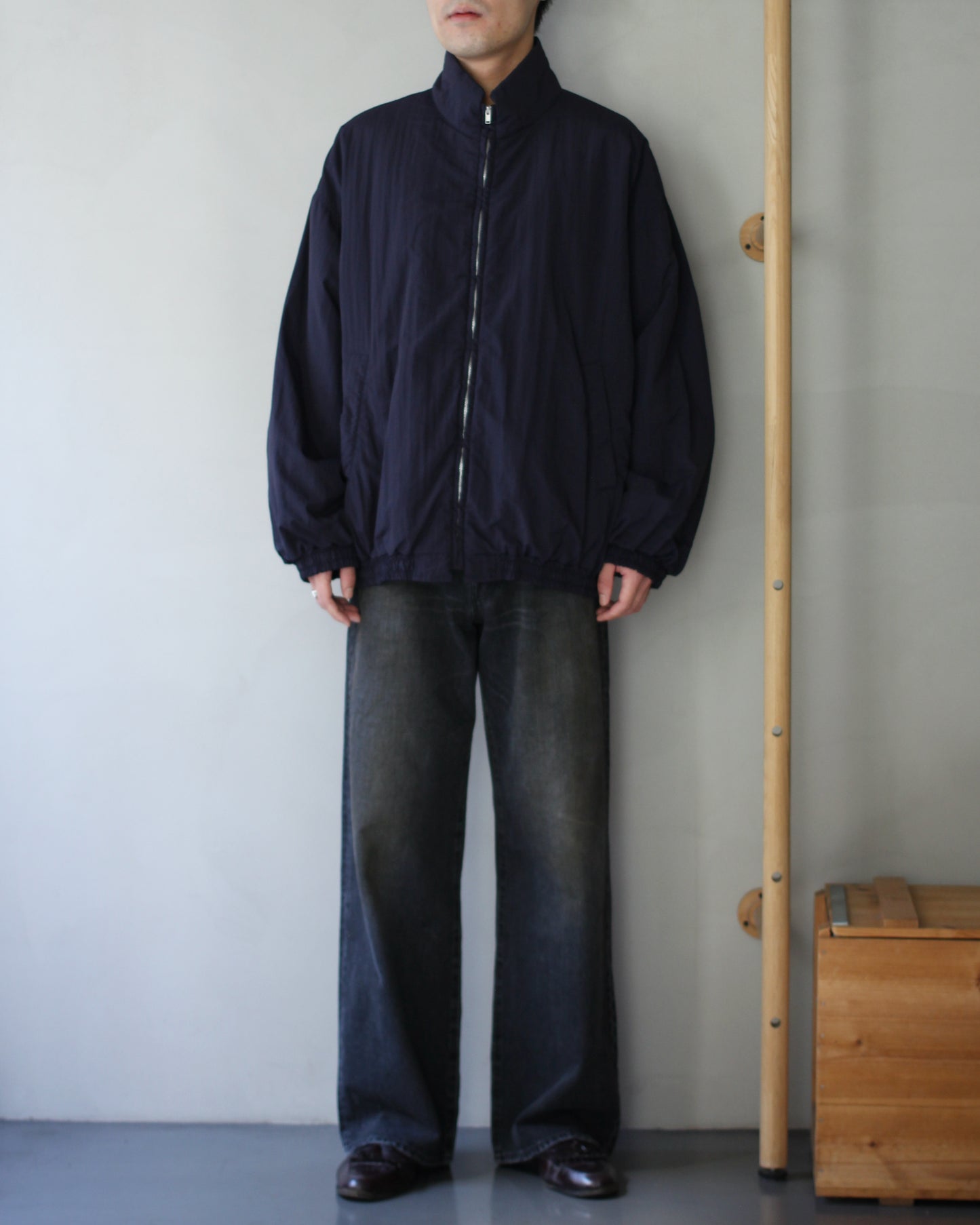 ssstein/RECYCLED NYLON PADDED JACKET "DARK NAVY"