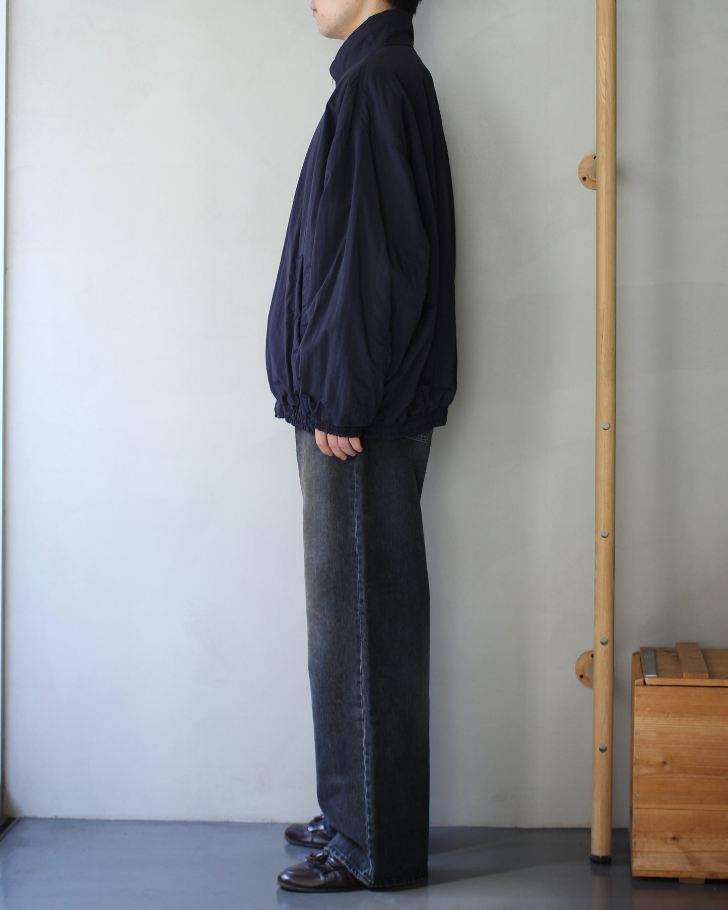 ssstein/RECYCLED NYLON PADDED JACKET "DARK NAVY"