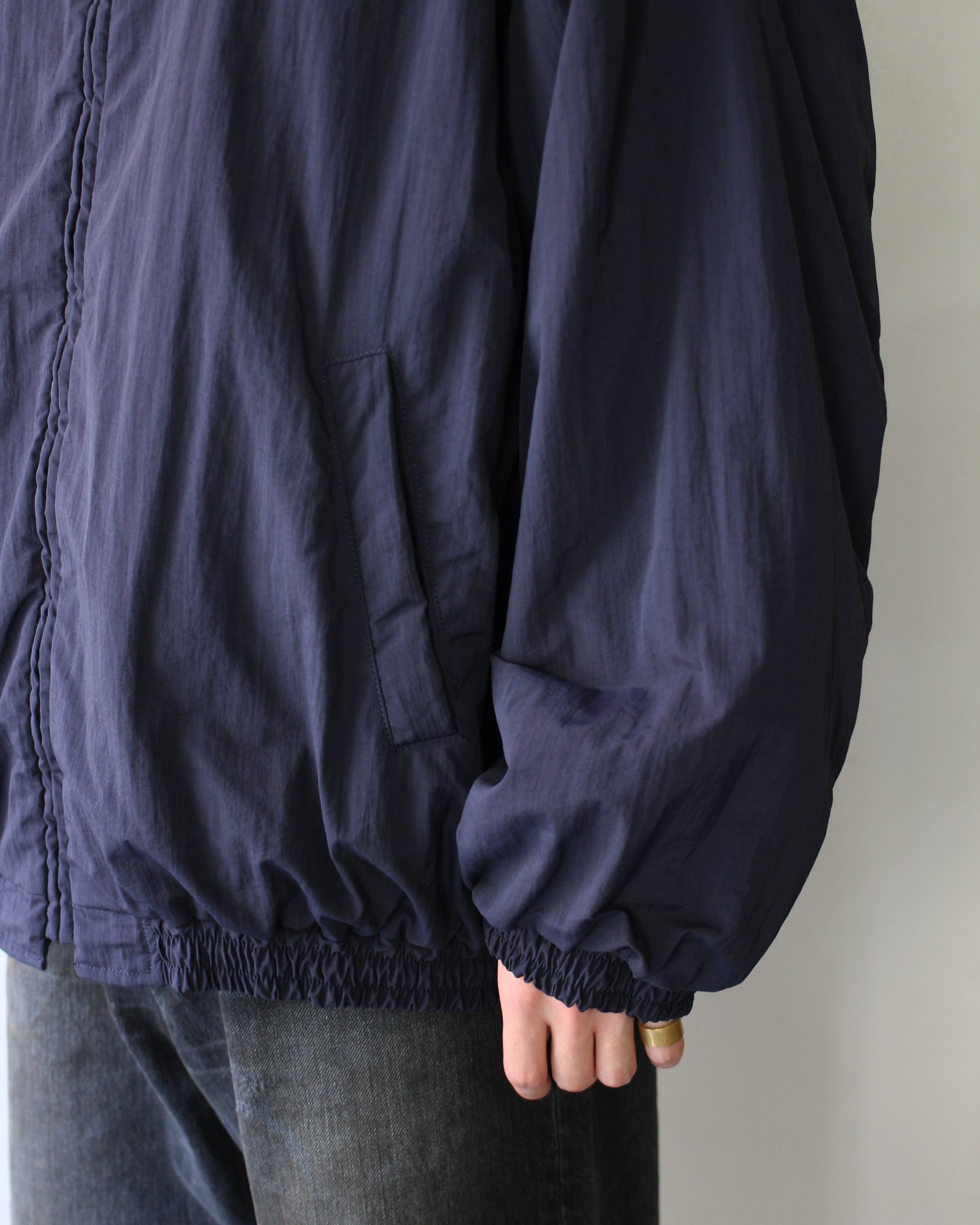 ssstein/RECYCLED NYLON PADDED JACKET "DARK NAVY"